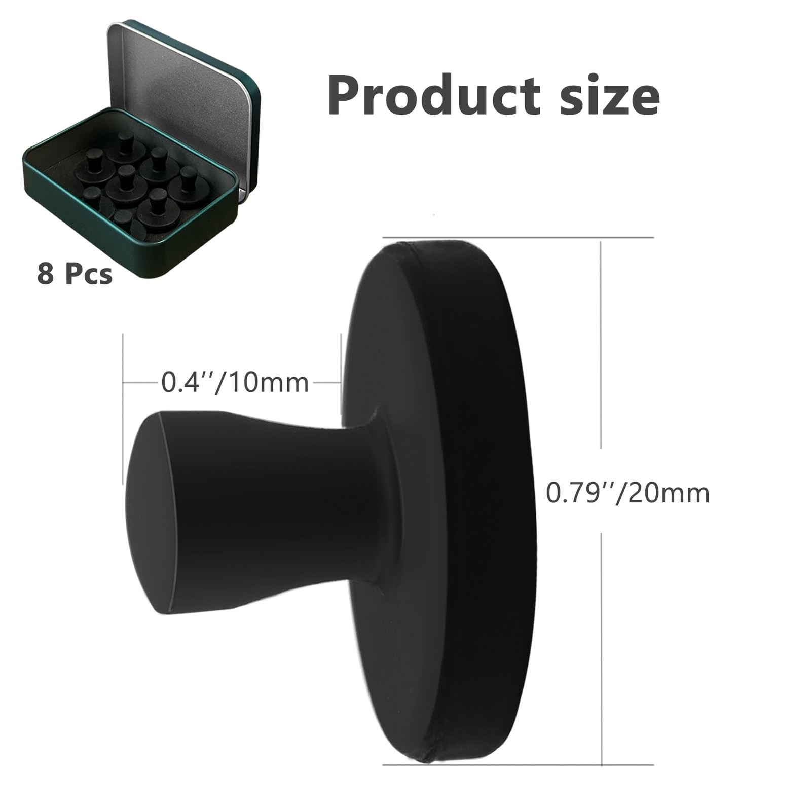 Air Fryer Liner Silicone Full Enclosed Magnets,100% BPA FREE 8pcs, Black