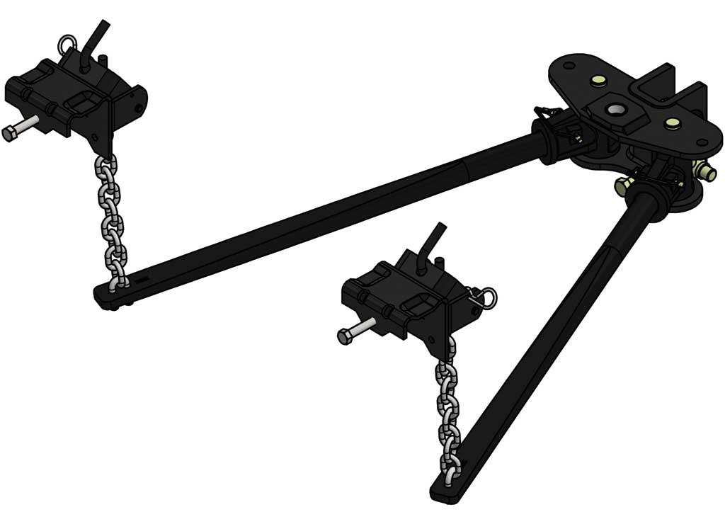 10K 1000lb Weight Distribution Hitch Trunnion Style Fits Tow Vehicles