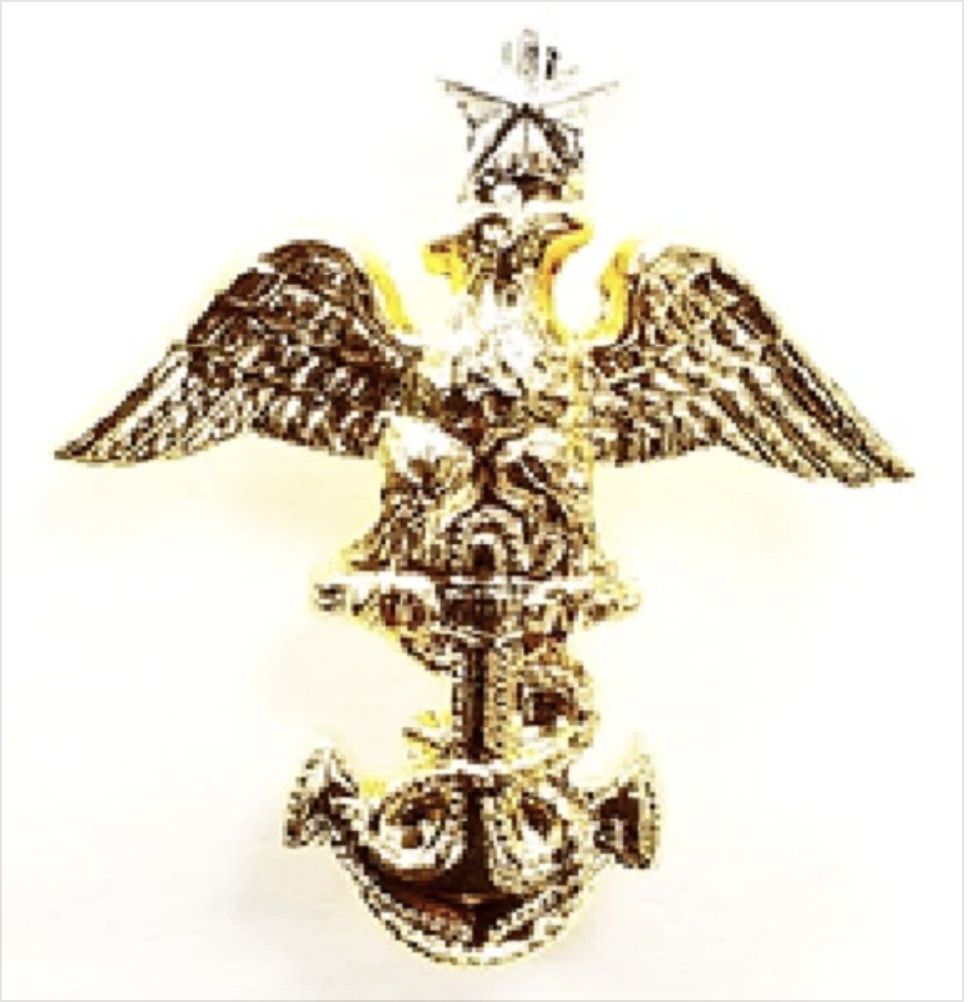 GENUINE U.S. NAVY JROTC COLLAR DEVICE: CADET SENIOR CHIEF PETTY OFFICER