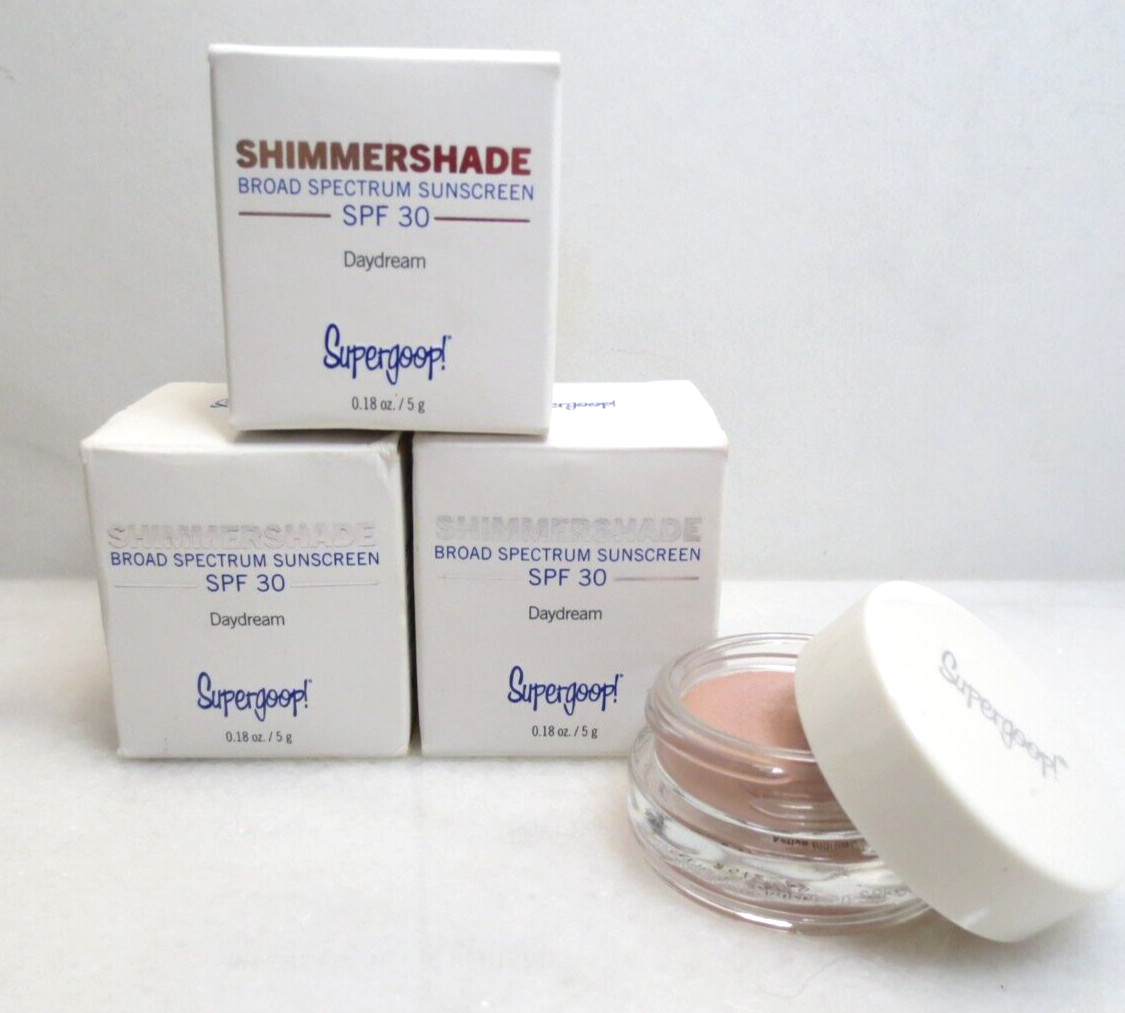 SUPERGOOP! SHIMMERSHADE SUNSCREEN SPF 30 DAYDREAM 0.18 OZ (3 PC LOT)