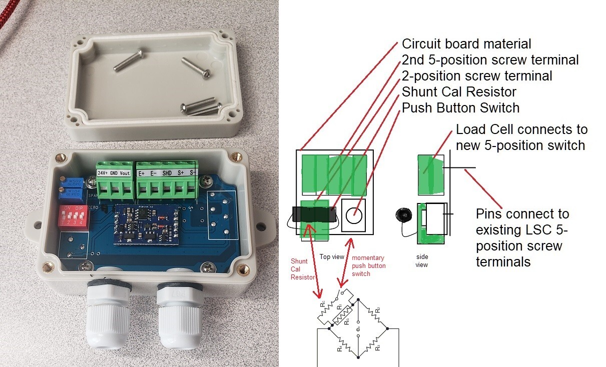 +/-5 VDC Signal Conditioner for Load Cell or other Wheatstone Bridge sensor