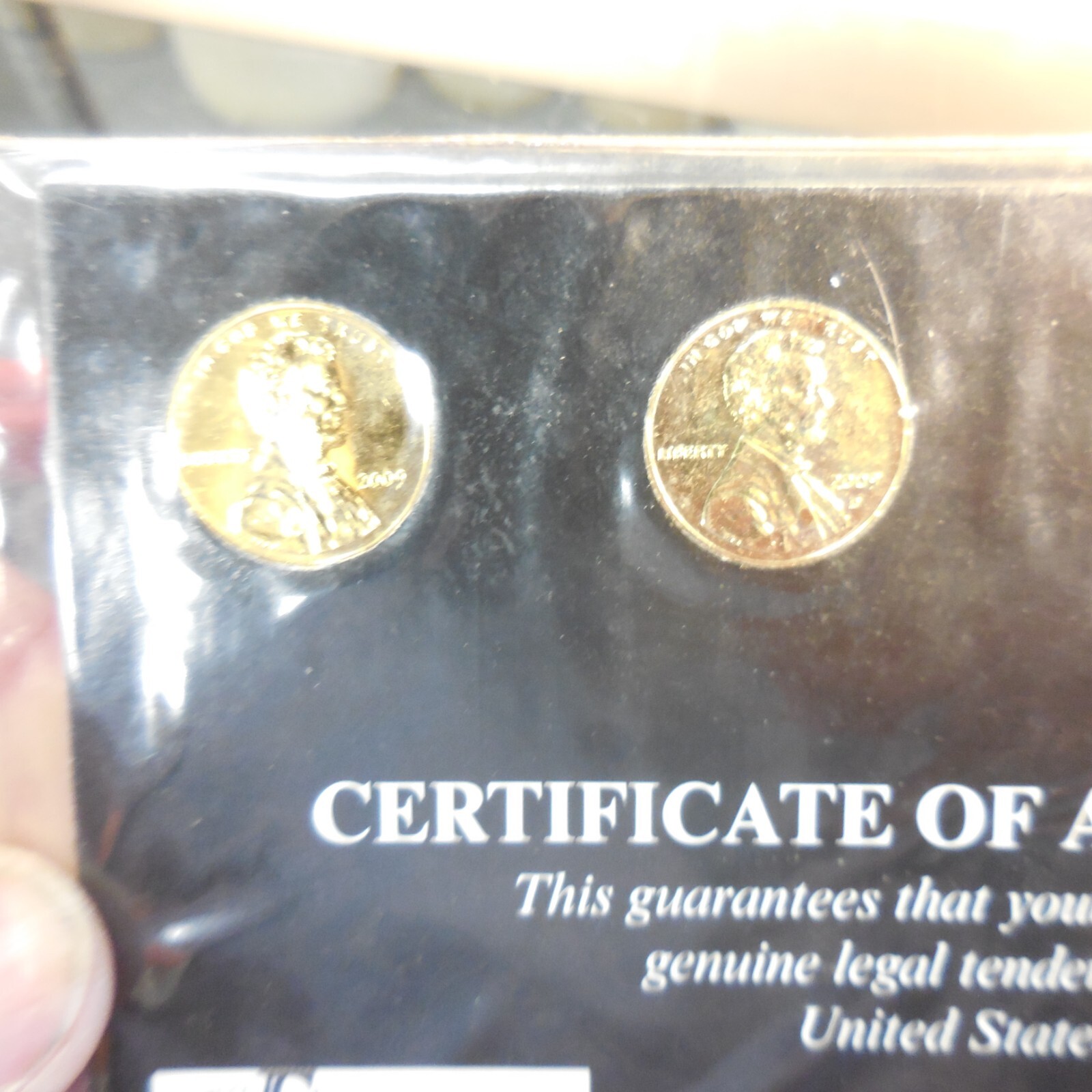2009 Lincoln Pennies 24k Gold Plated