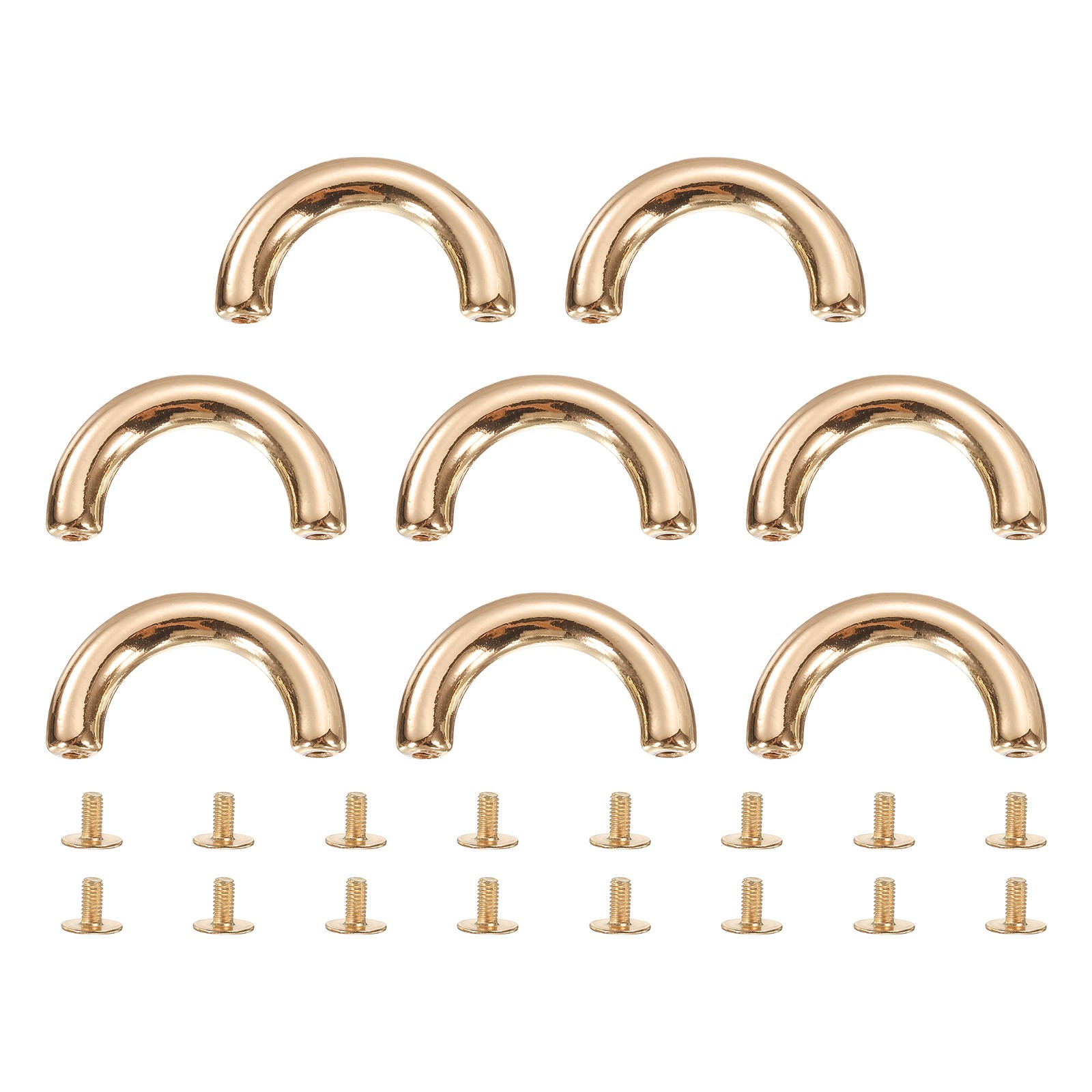 8Pcs Arch Bridge D-Ring Buckles Chain Strap Connector (Light Gold, 1.2" x 0.2")