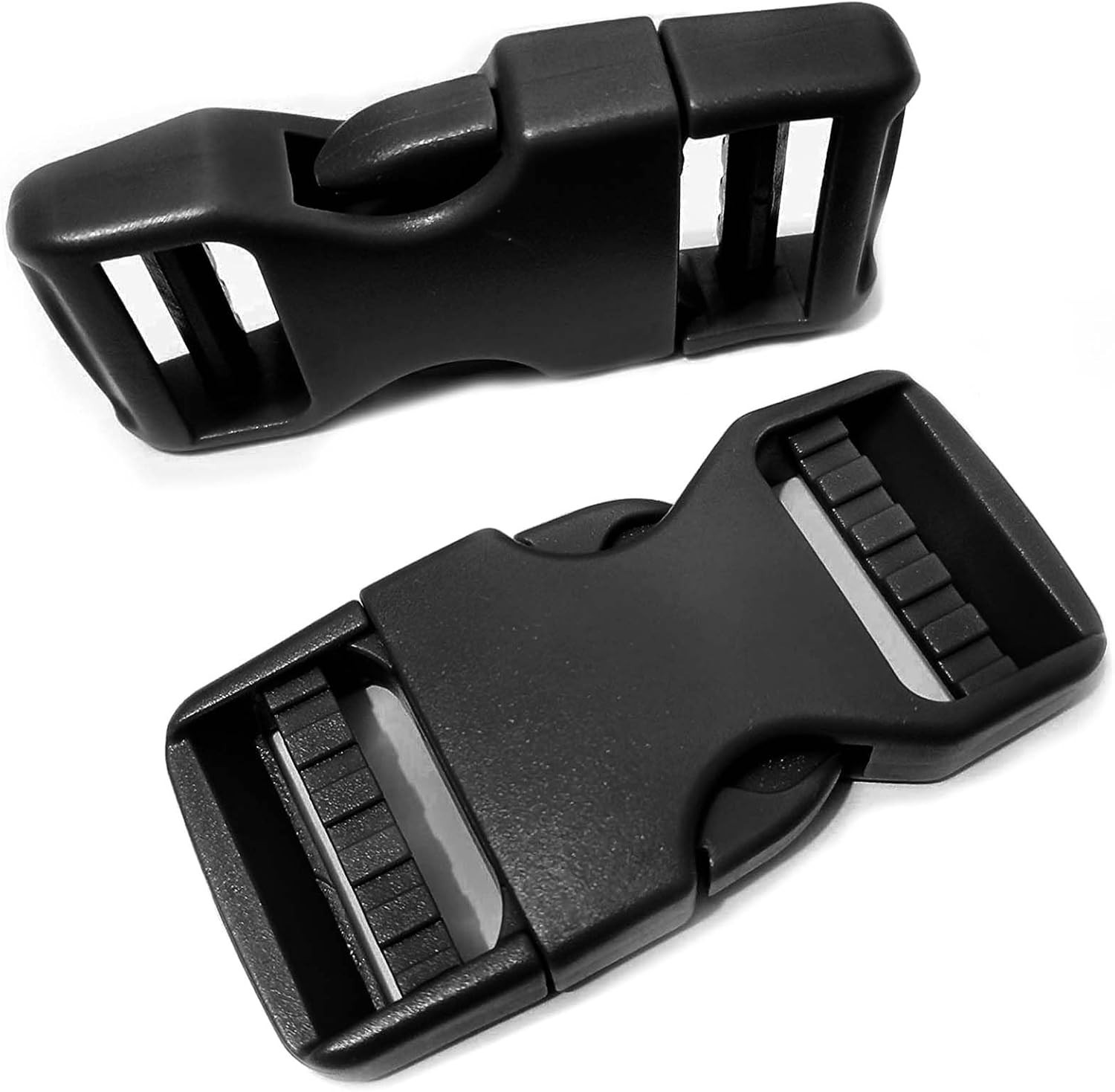 Plastic Buckle Clips for 1 Inch Straps, 2 Pack 1" Quick Side Release Buckles