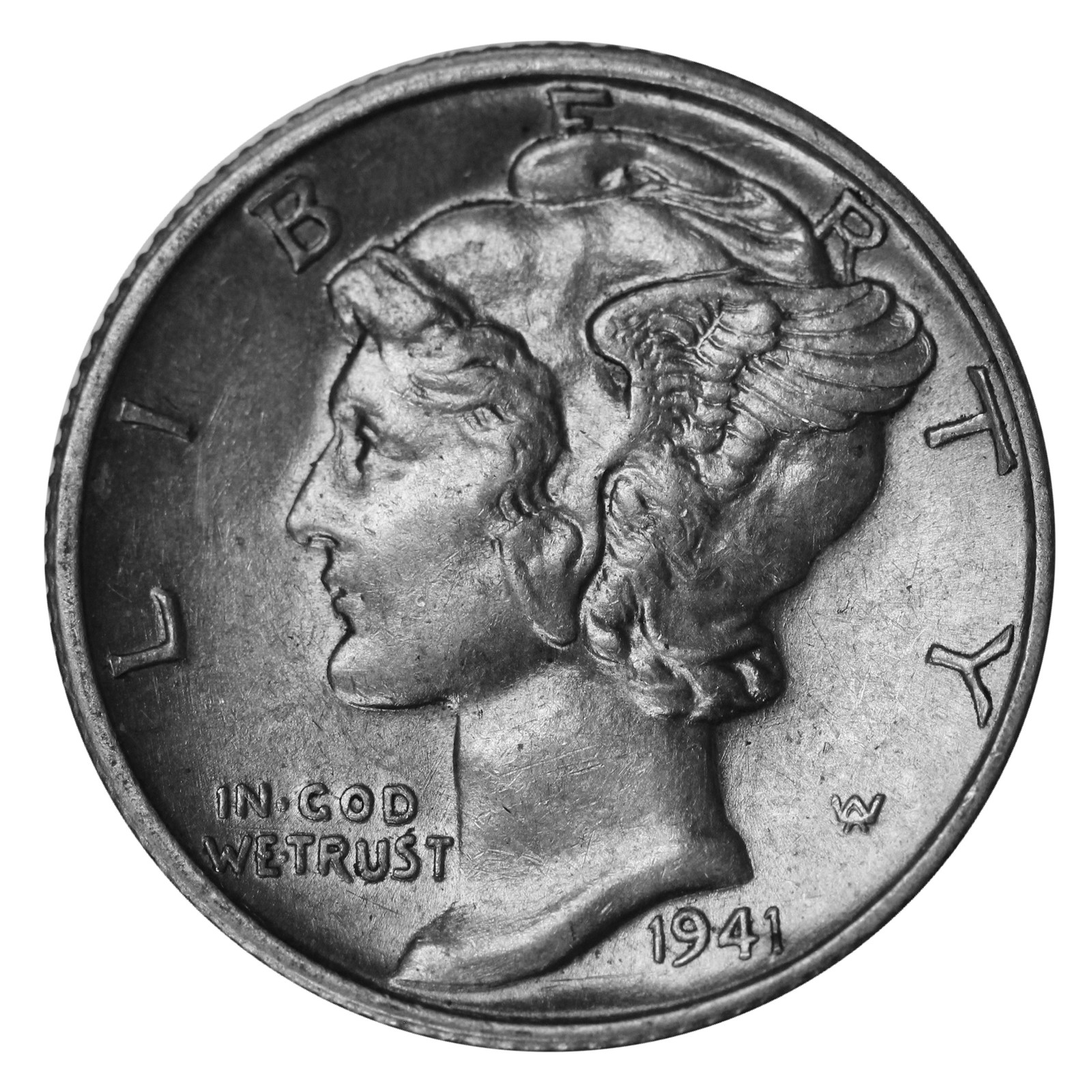 1941 -D Mecury Dime 10c 90% Silver US Coin *** Choice AU  (SP)