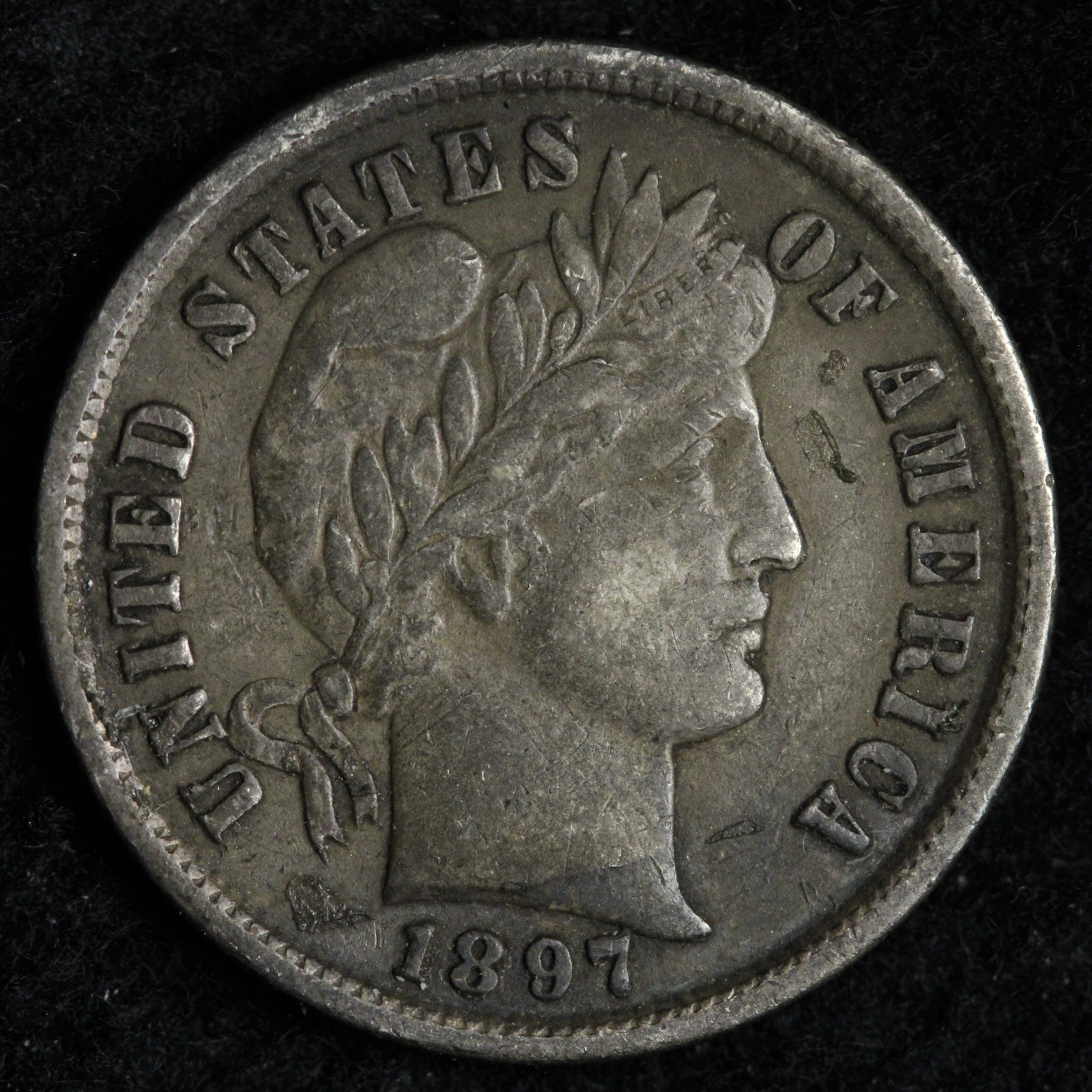 1897 Barber Silver Dime XF+ E278 WIM