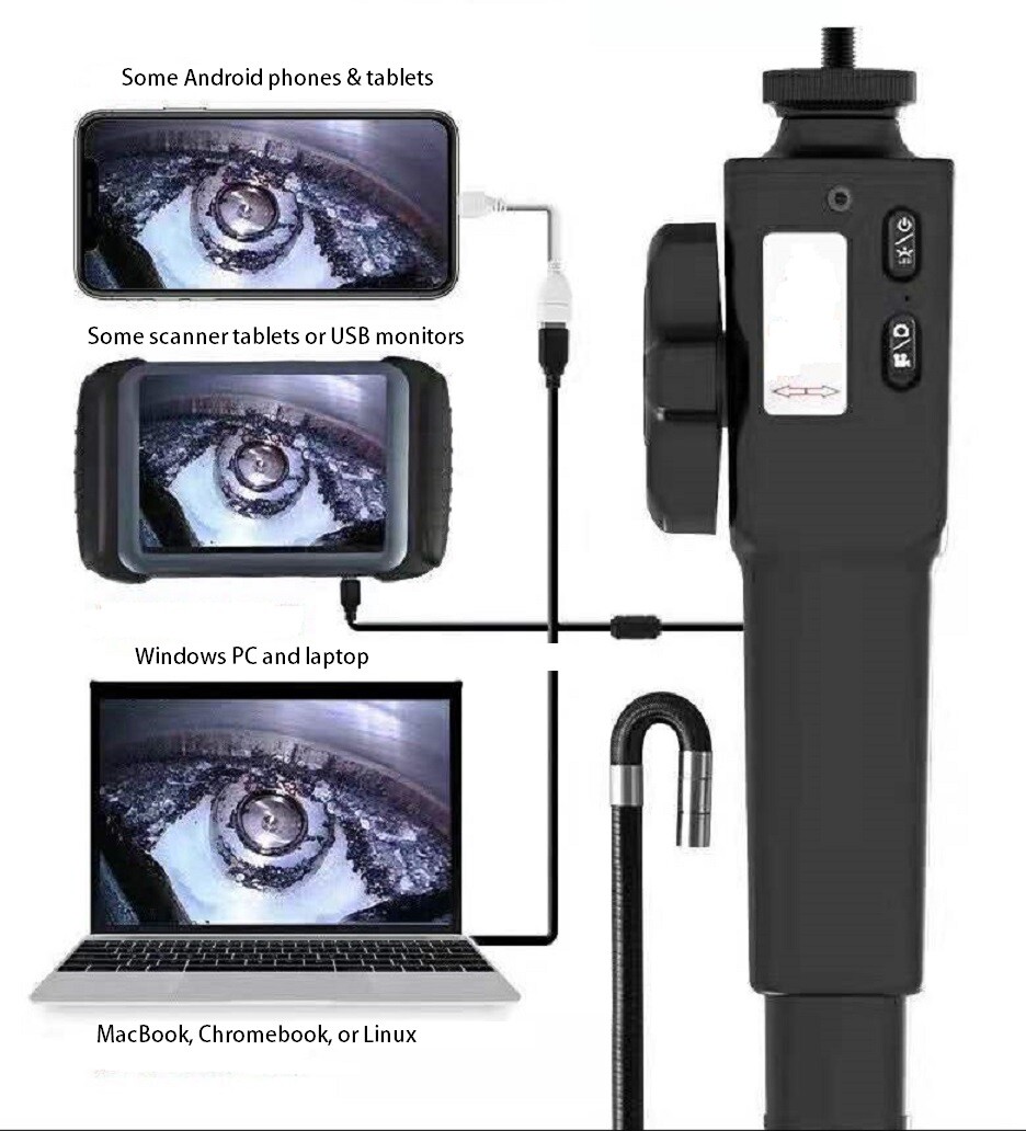 Vividia VA-880 USB Articulating Borescope Diagnostic Inspection Camera PC Phone