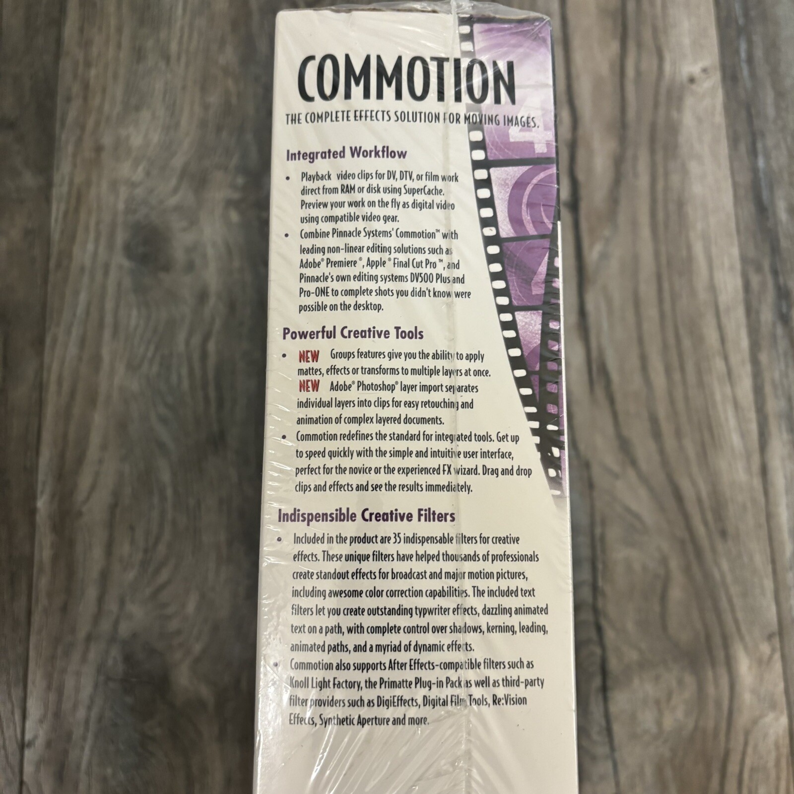 Pinnacle Systems Commotion 4 Complete Effects Solution For Moving Image -Win/Mac