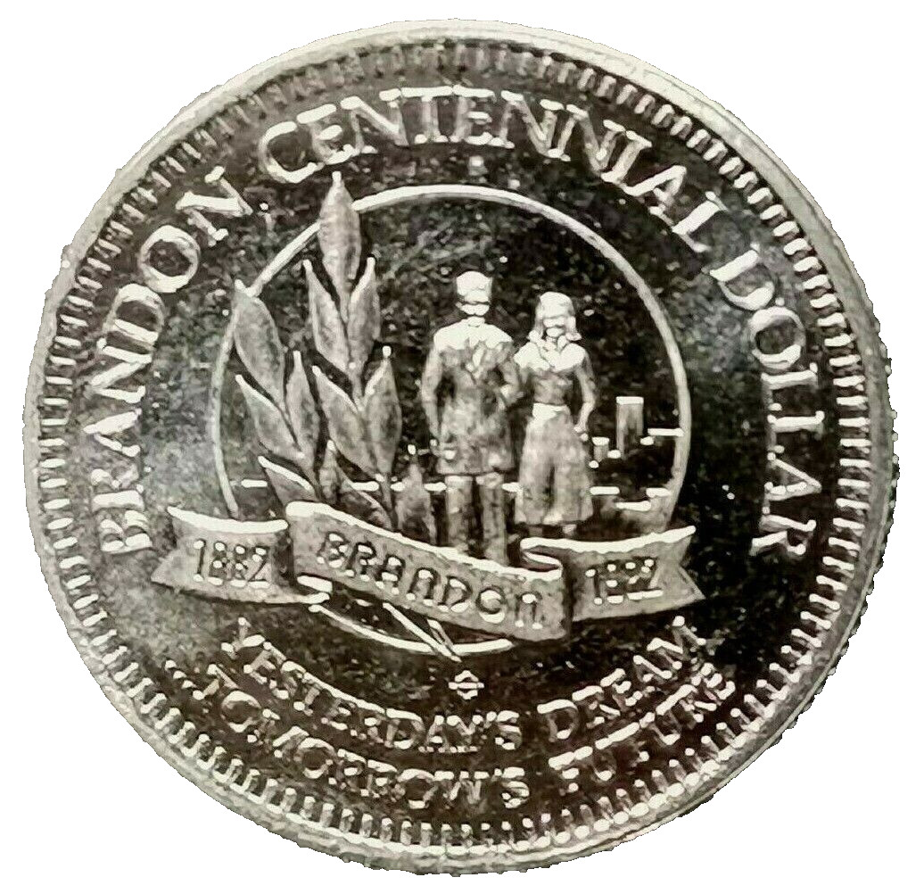 City of  Brandon Manitoba Local issue  1 Dollar  1982 CANADA (689F)