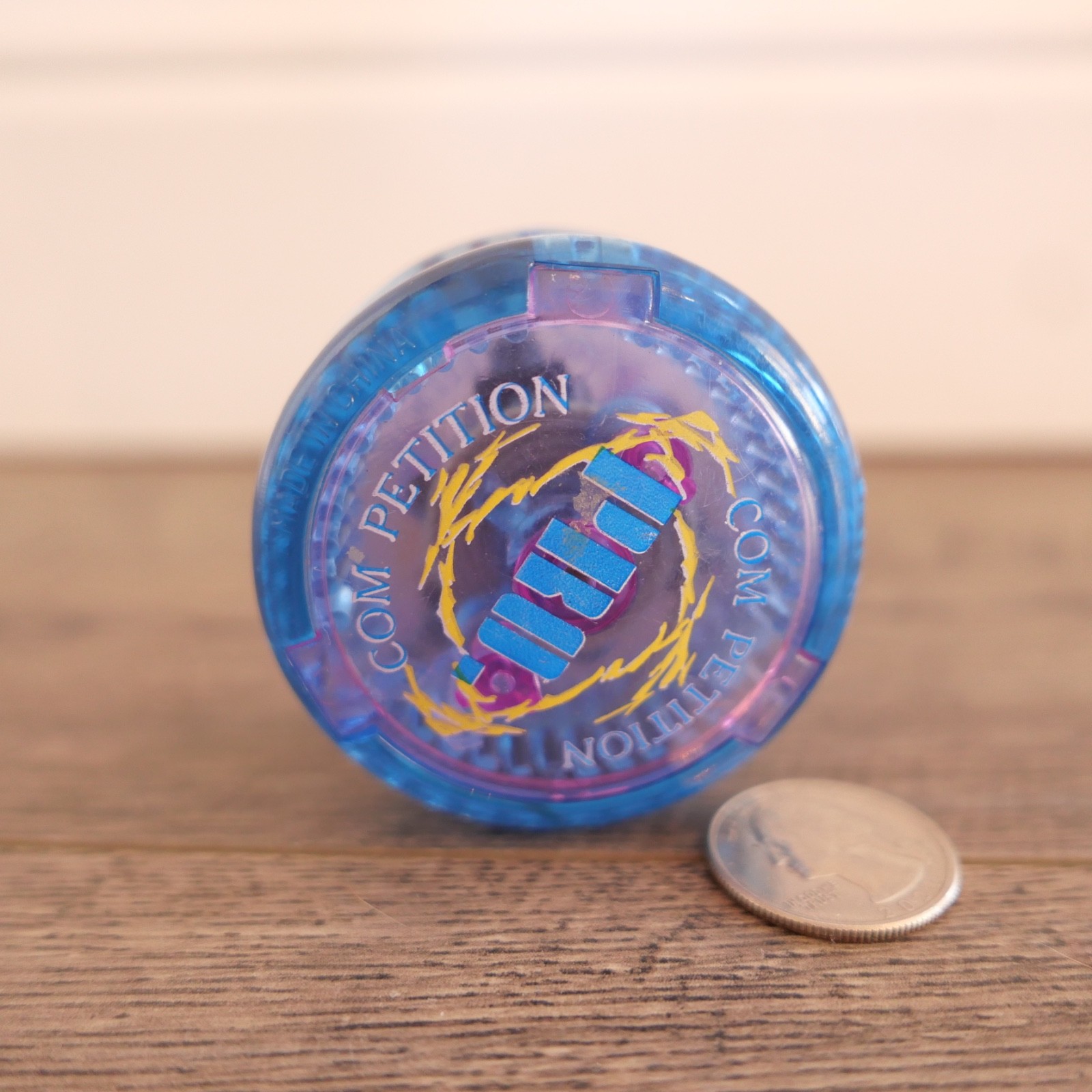 COM PETITION PRO Blue and Purple Yo-yo Toy With String