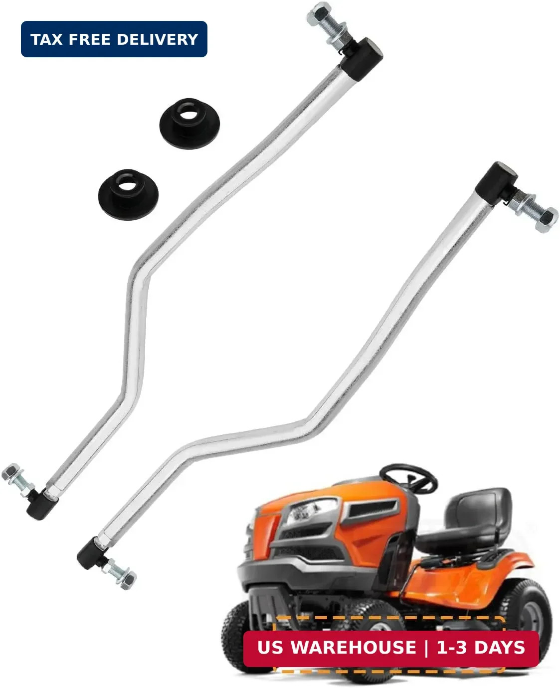 Adjustable Drag Link Set, Compatible with Husqvarna Poulan Craftsman, Left Drive