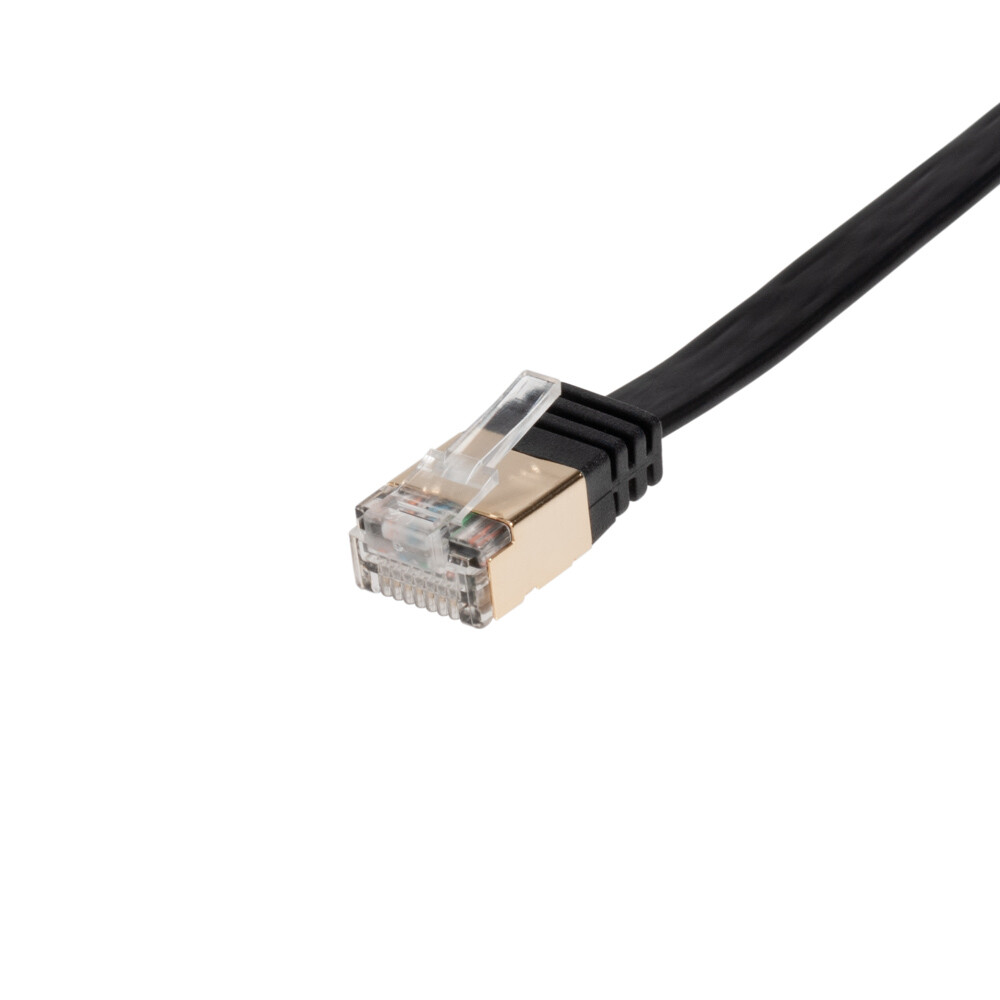 CAT7 Flat U/FTP Ethernet Patch Cable 10Gbps LAN Network Cord Multipack LOT