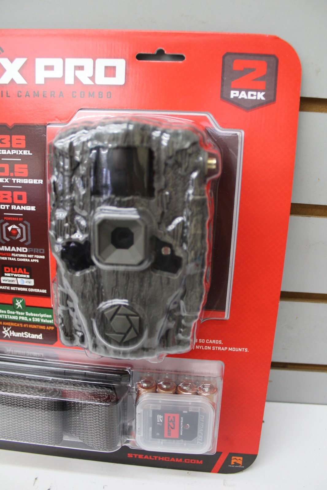 Trail Camera Stealth 2 Pk Sonix Pro 36 MP Cellular Dual Sim 80 ft. Range 32GB SD