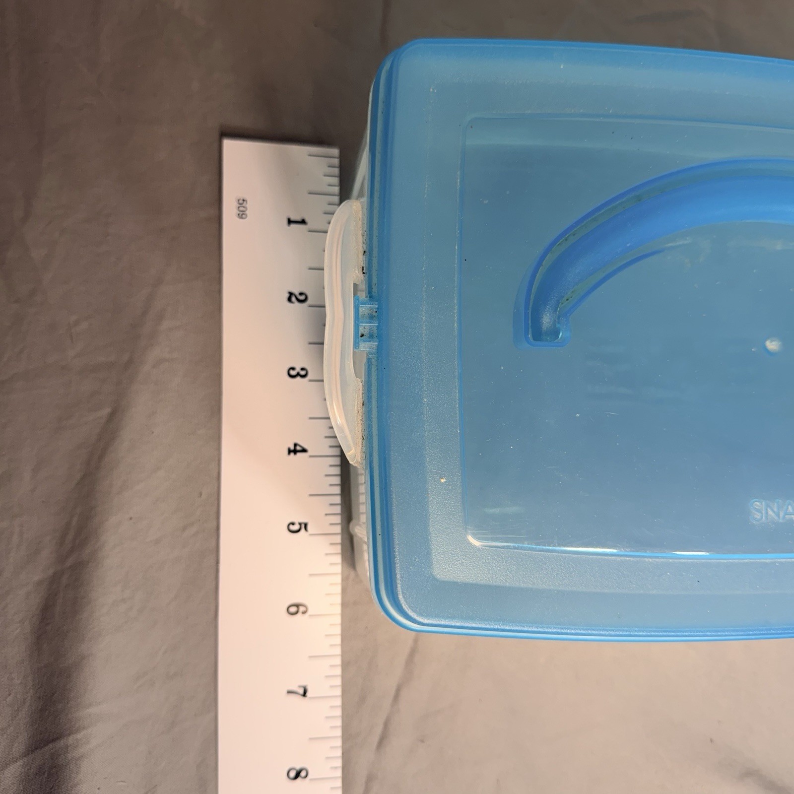Snapware Snap 'N Stack Storage Organizer Rectangle Plastic Crafts Clear Blue