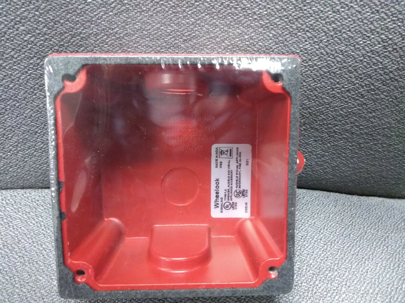 Weatherproof Backbox, Red, Wheelock #WBB-R
