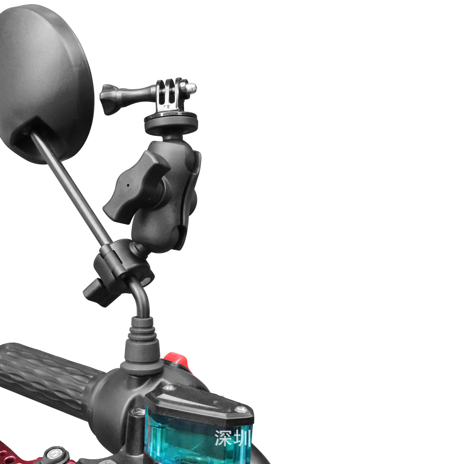 Camera Mobile Fixed Base 25MM Ball Head Rearview Mirror Base Motorcycle Bracket