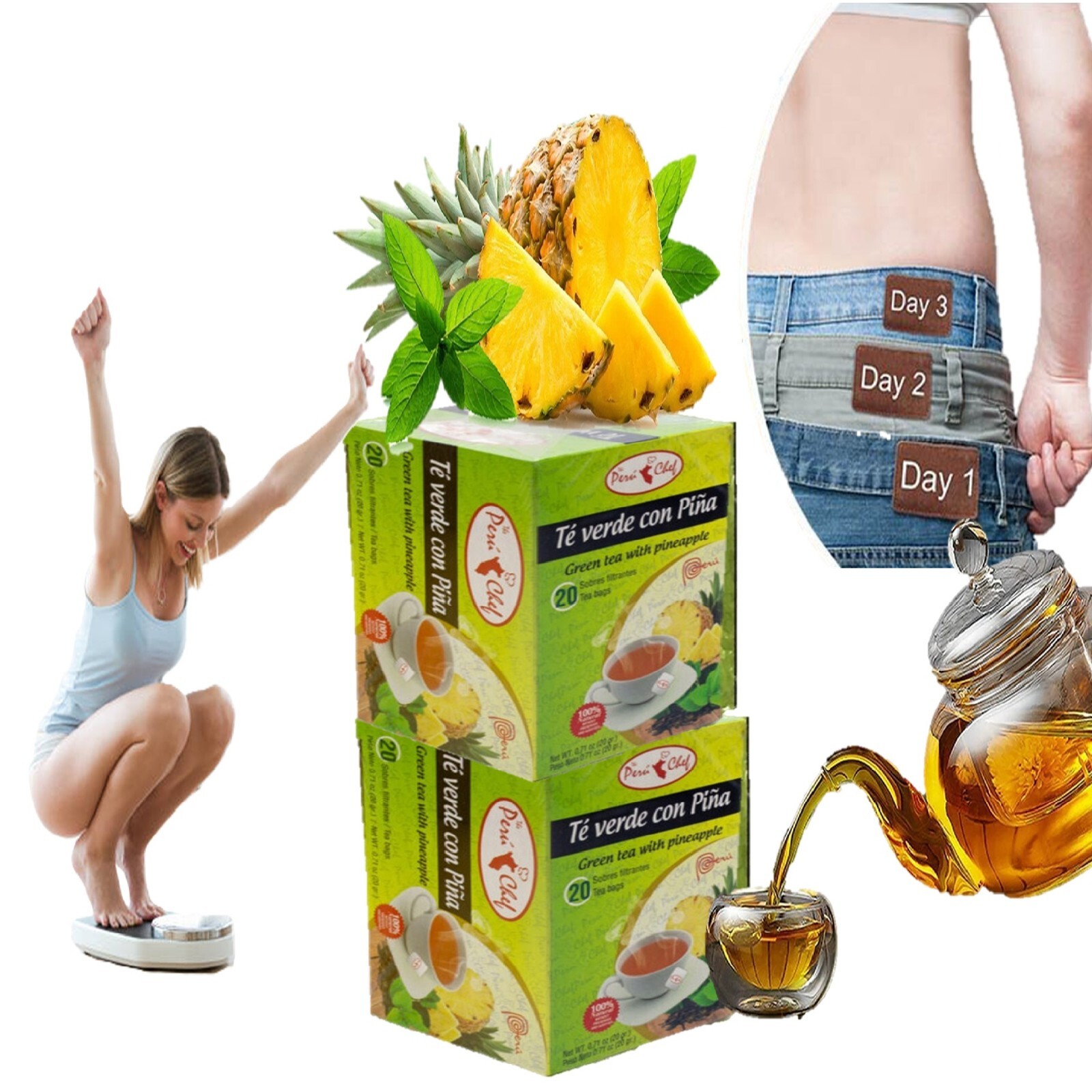 40 Day Detox Tea Teatox Weight Loss to get Skinny Fit by the Best and real detox