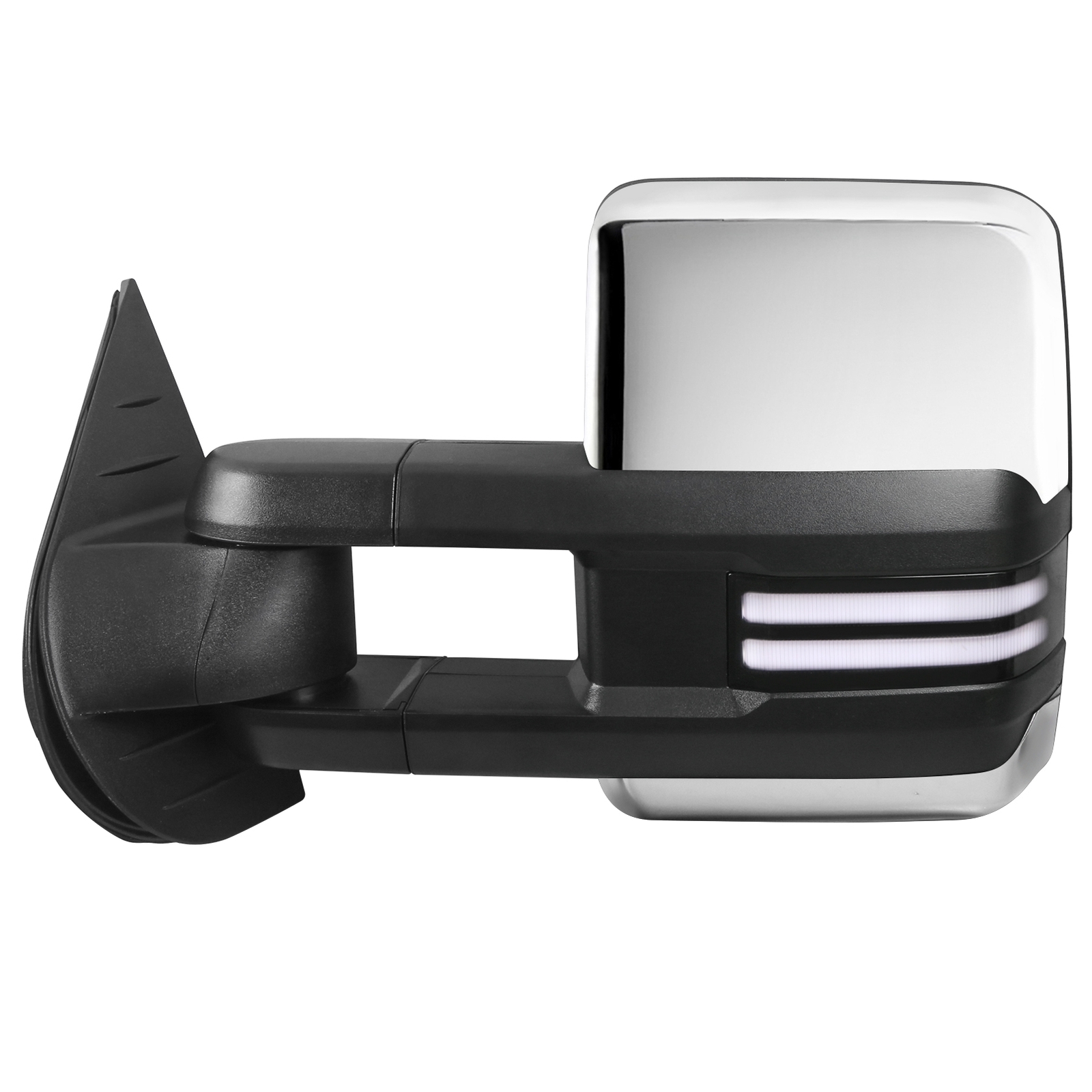 Pair Chrome Power Heated Tow Mirrors For 2007-2014 Chevy Silverado GMC Sierra