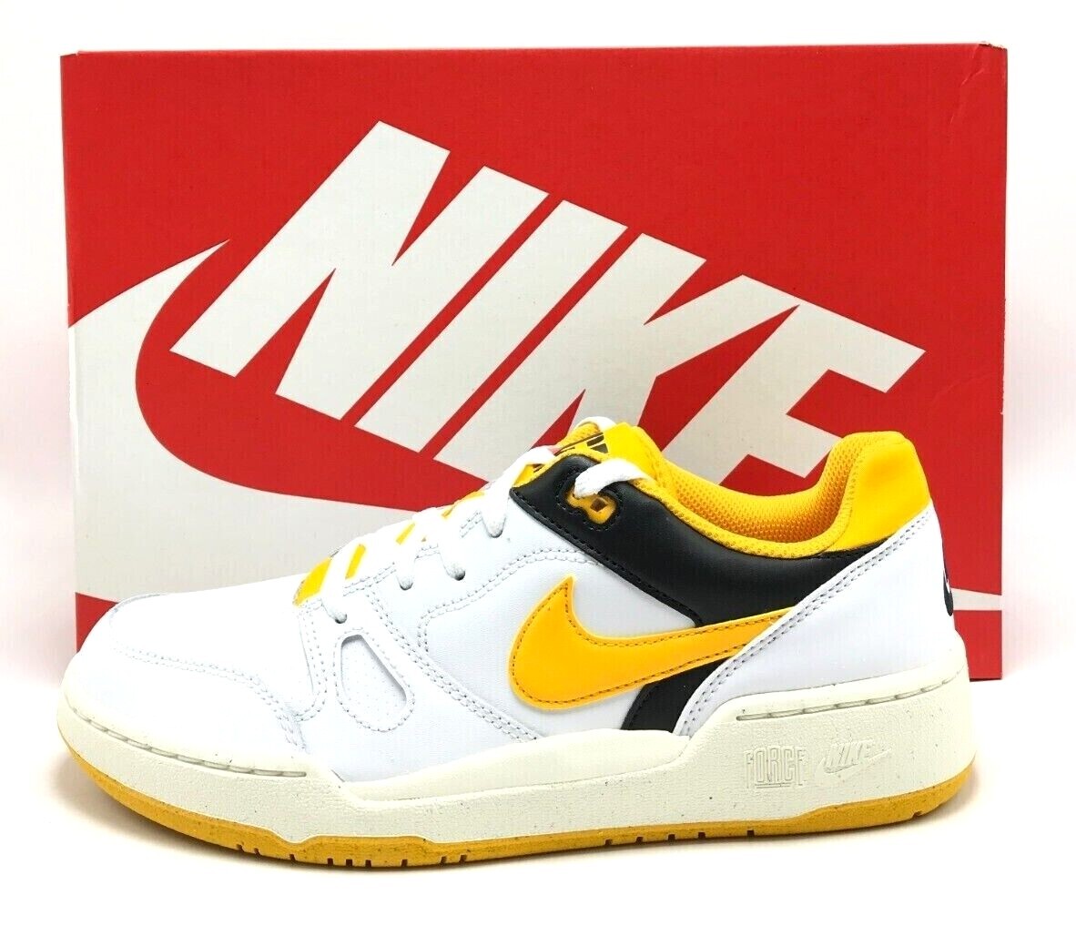 *NEW* MEN Nike Full Force Low Sneakers White/Gold (FB1362 103), Sz 8.0 - 13.0 👍
