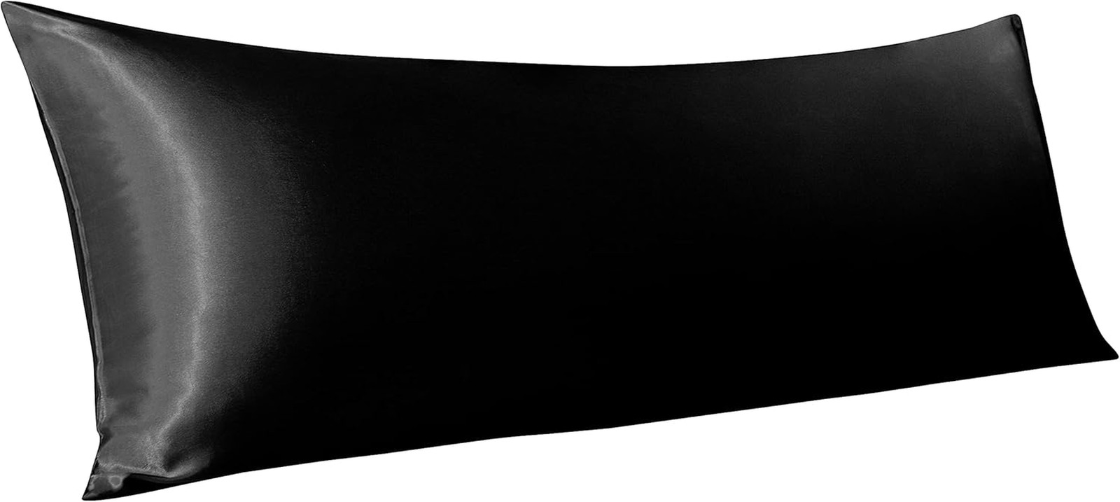 Funda de Almohada Satén para Pelo y Piel Suave y Lujosa 20x54 Negro 1 Pieza