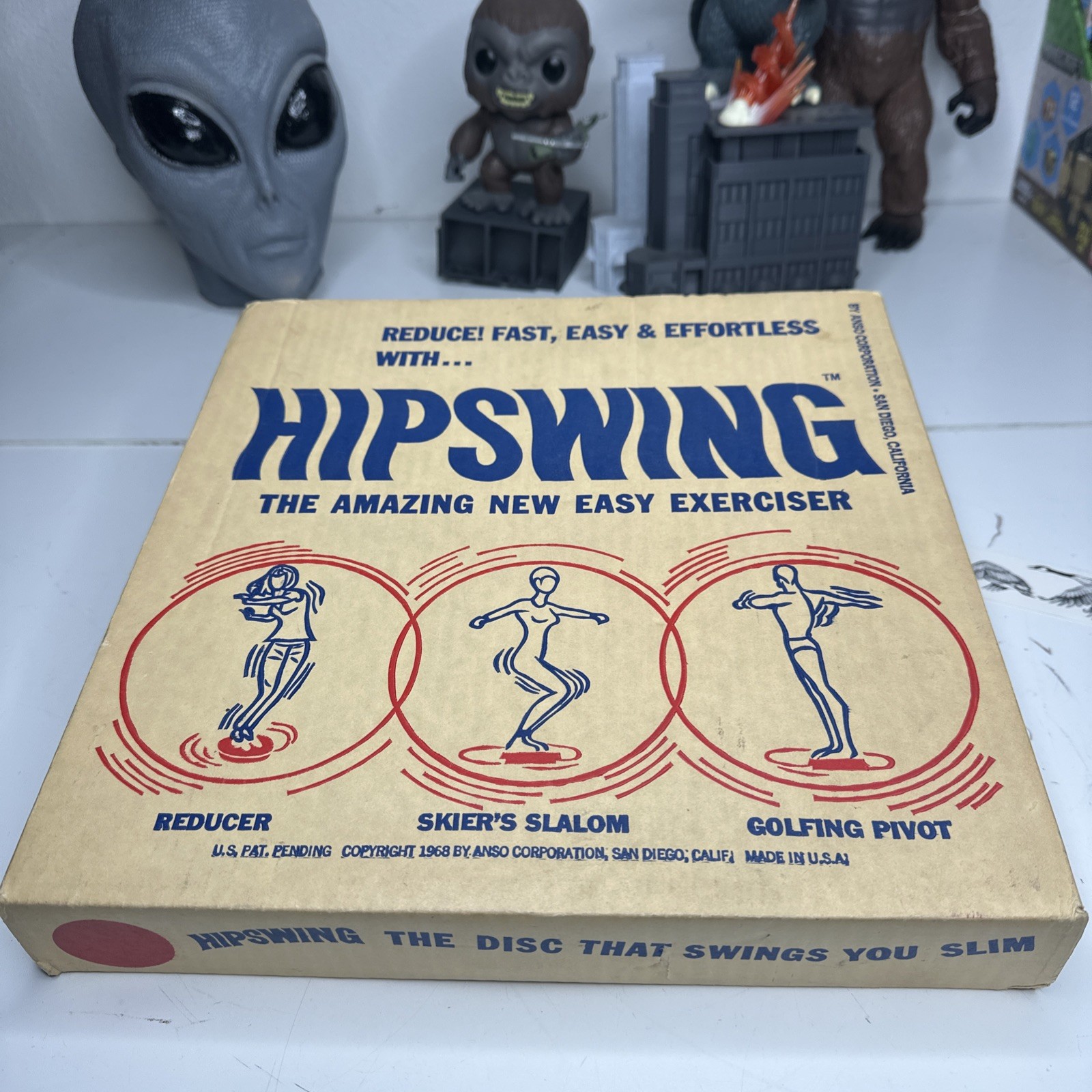 Vintage Spring Action Rower Exerciser Rowing Pull Up Machine With Original Box