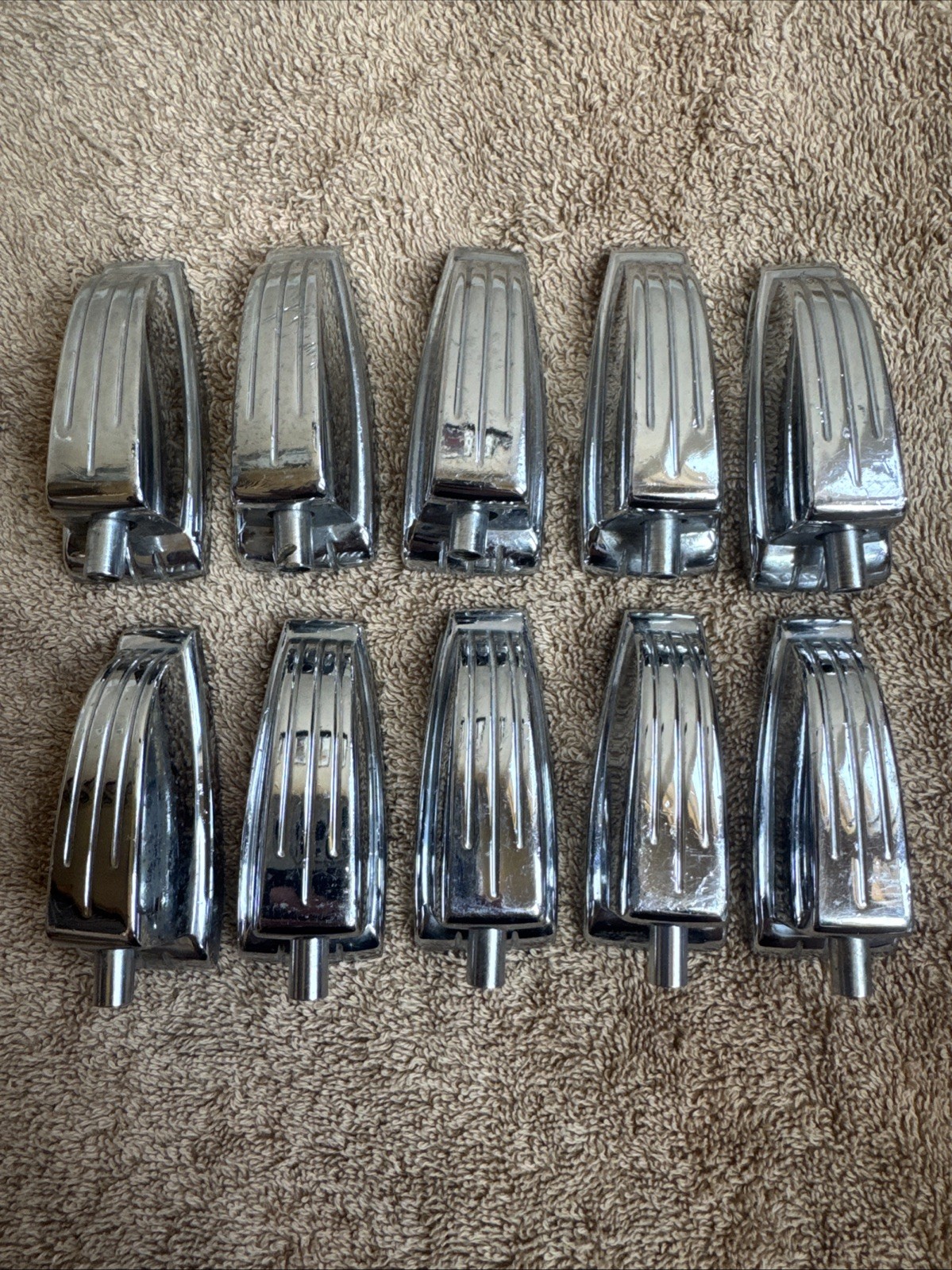 Lot of 10 Vintage 70s Ludwig Large Classic Bass Drum or Tom Lugs - Lot #3