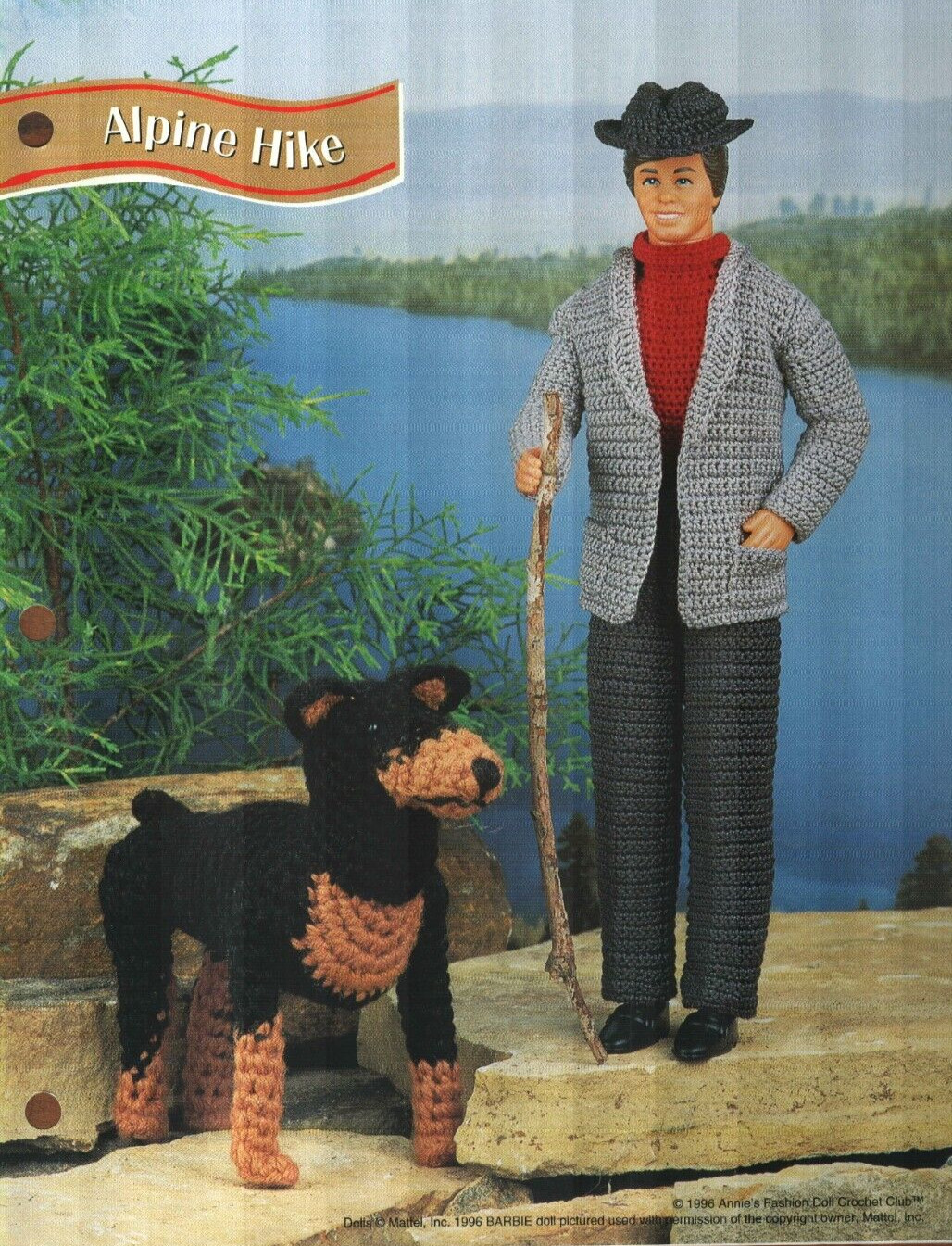 NEW ALPINE HIKE MALE OUTFIT FASHION DOLL ANNIE'S CROCHET PATTERN INSTRUCTIONS