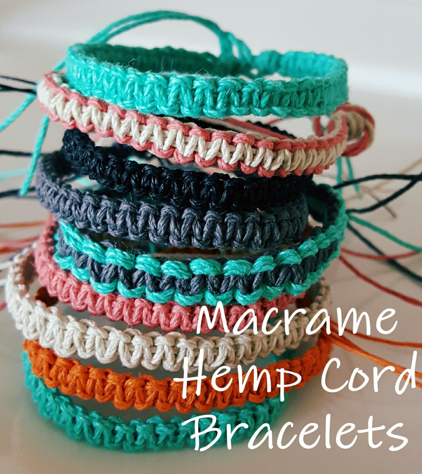 Macrame Hemp Cord Bracelet, Boho, Surf, Beach, Yoga Bracelet NEW CHOOSE UR COLOR