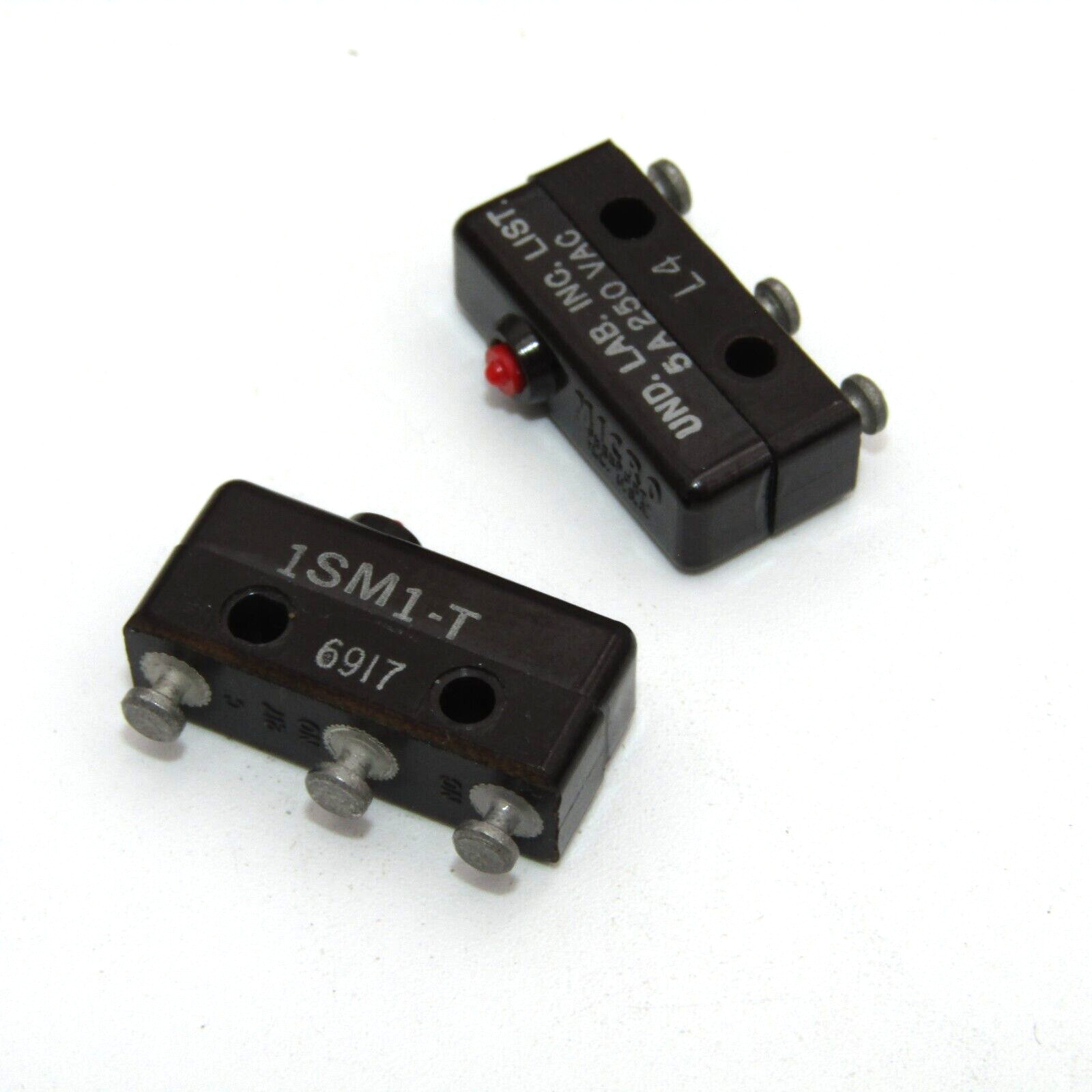 ( 2 PCS )  1SM1-T Microswitch SM Series SPDT, Solder, 5 A, 250 VAC  --  NOS