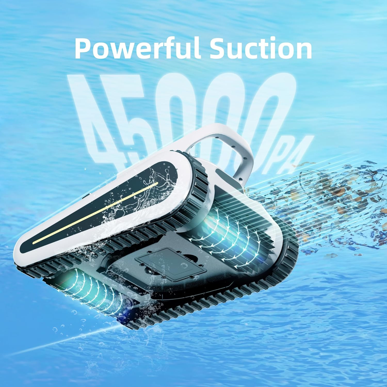 Automatic Robotic Pool Cleaner for Swimming Pools Self-Parking Wall Climbing