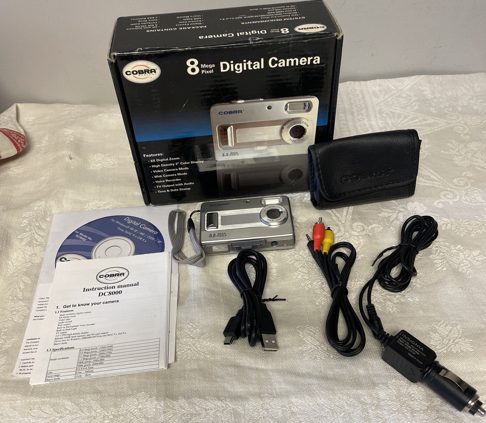 Cobra 8 Mega Pixel Digital Camera DC-8000 New Open Box