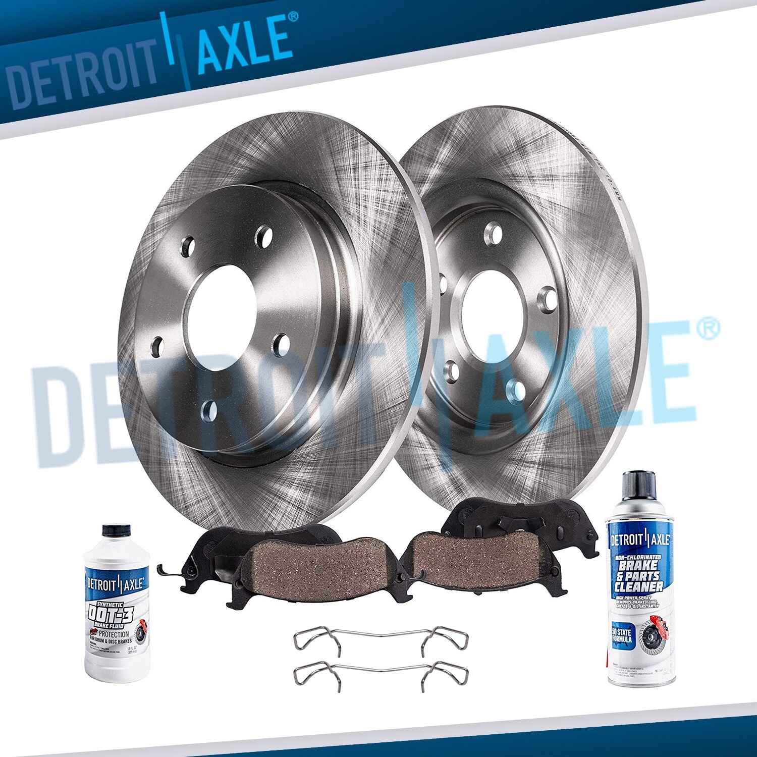 10.67'' (271mm) Rear Disc Rotors Ceramic Brake Pads for 2012 - 2018 Ford Focus