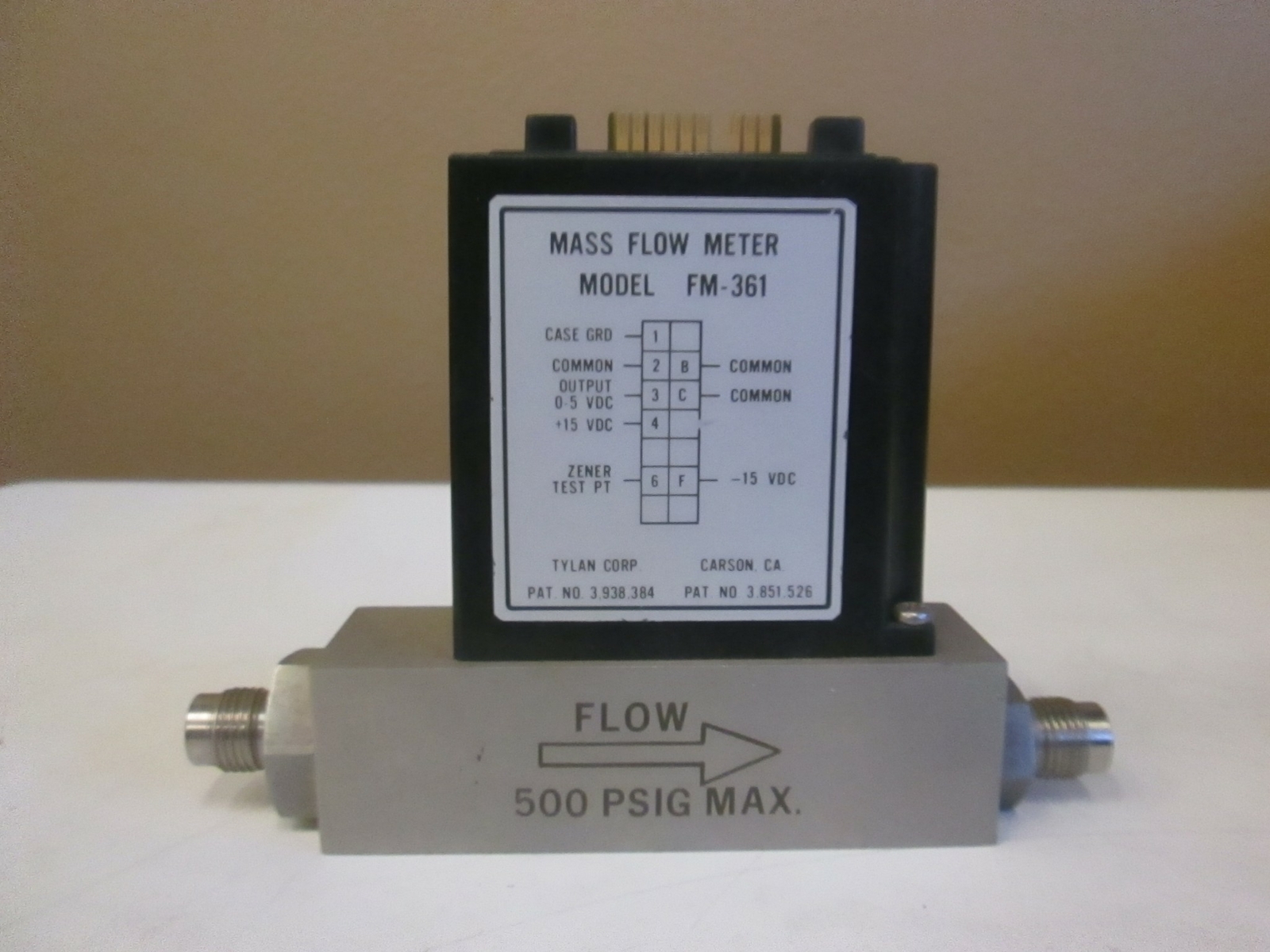 Tylan FM-361 Mass Flow Controller MFC, 20 SLPM, N2, 1/4" MVCR