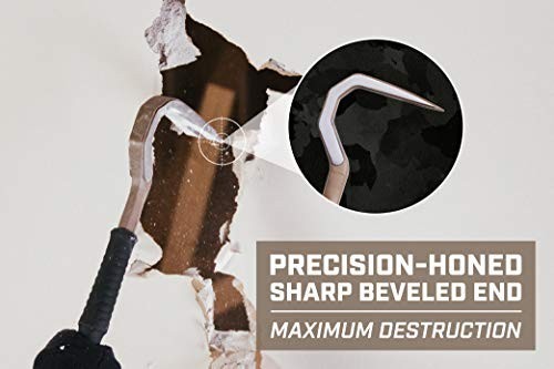 3-Piece Pry Bar Set - 10" Nail Puller, 15" Flat Bar, 30" Demolition Crowbar, Hea