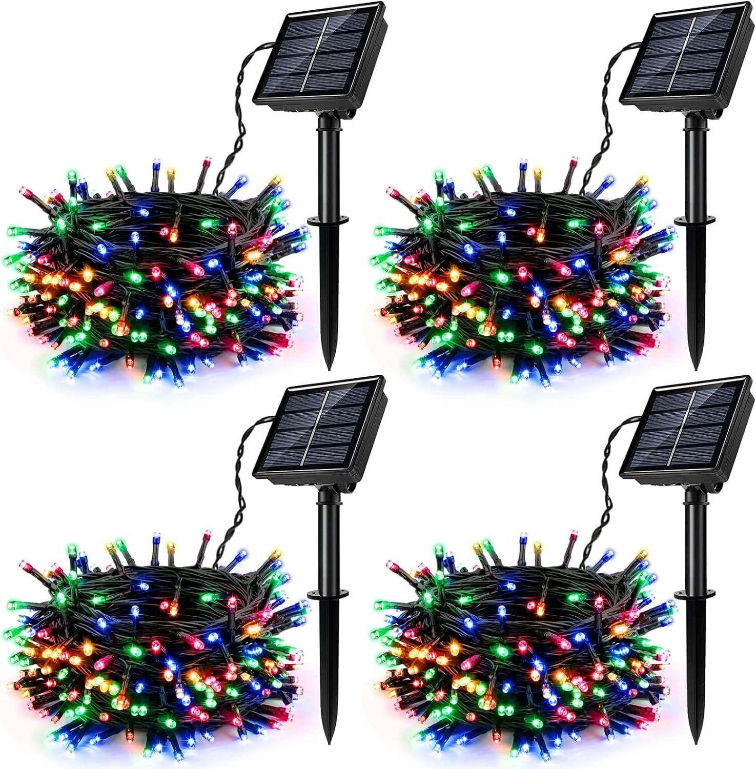 Multicolored Solar String Lights 480 LED 157FT - 8 Modes, Waterproof Twinkle Lig