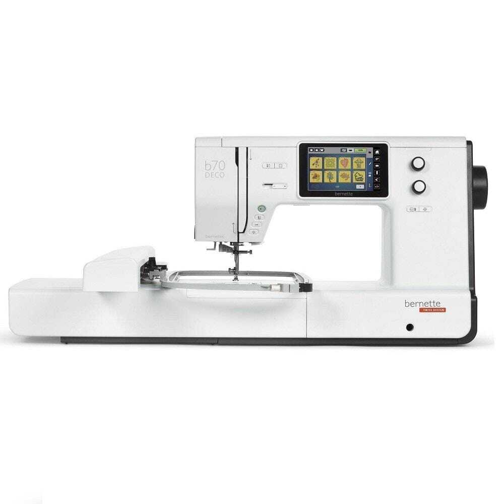 Bernette B70 10" x 6" Embroidery Machine with 123 Spools & 200+ Accessories