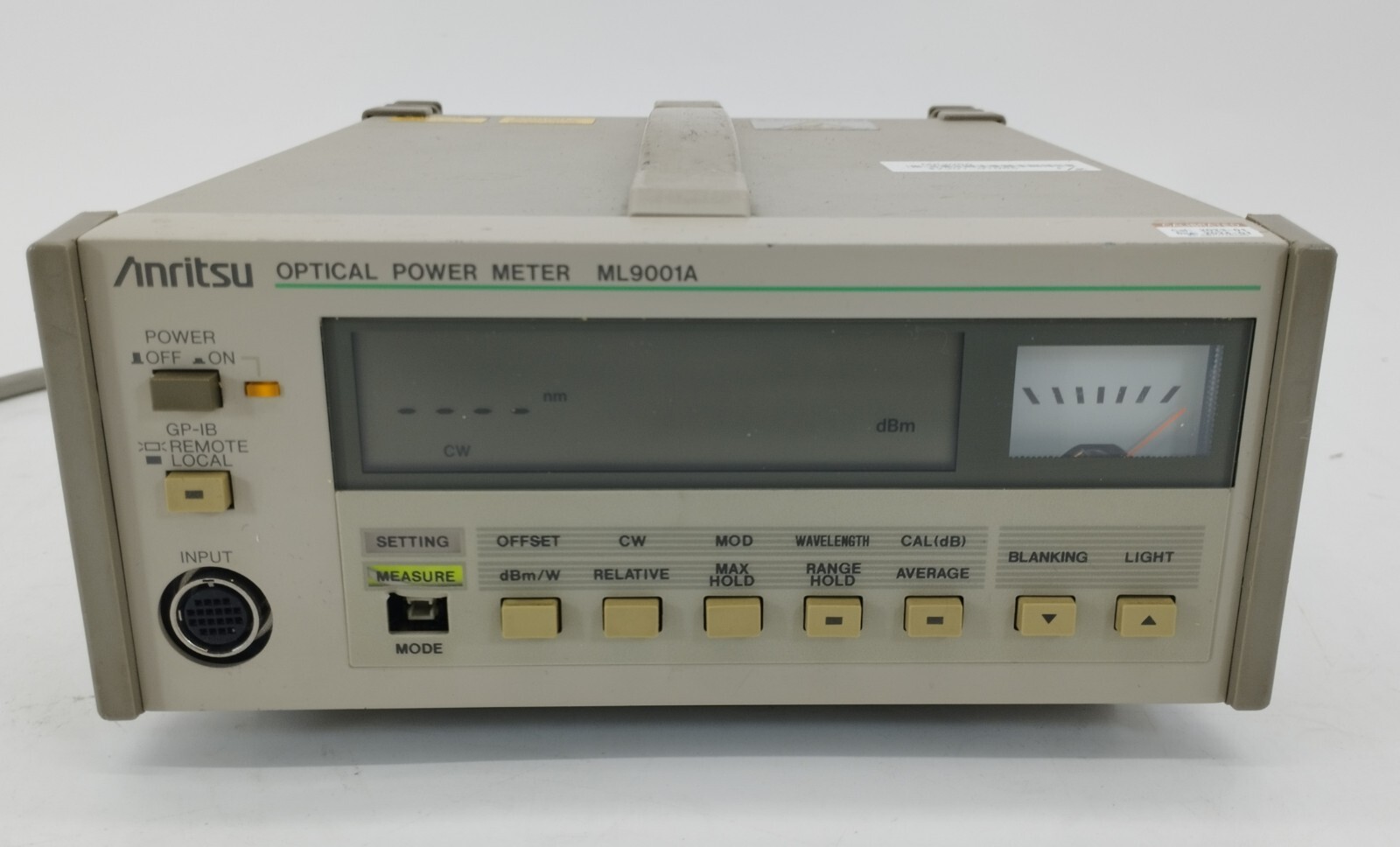 ML9001A [Calibrated] Optical power meter Anritsu S/N:M63055