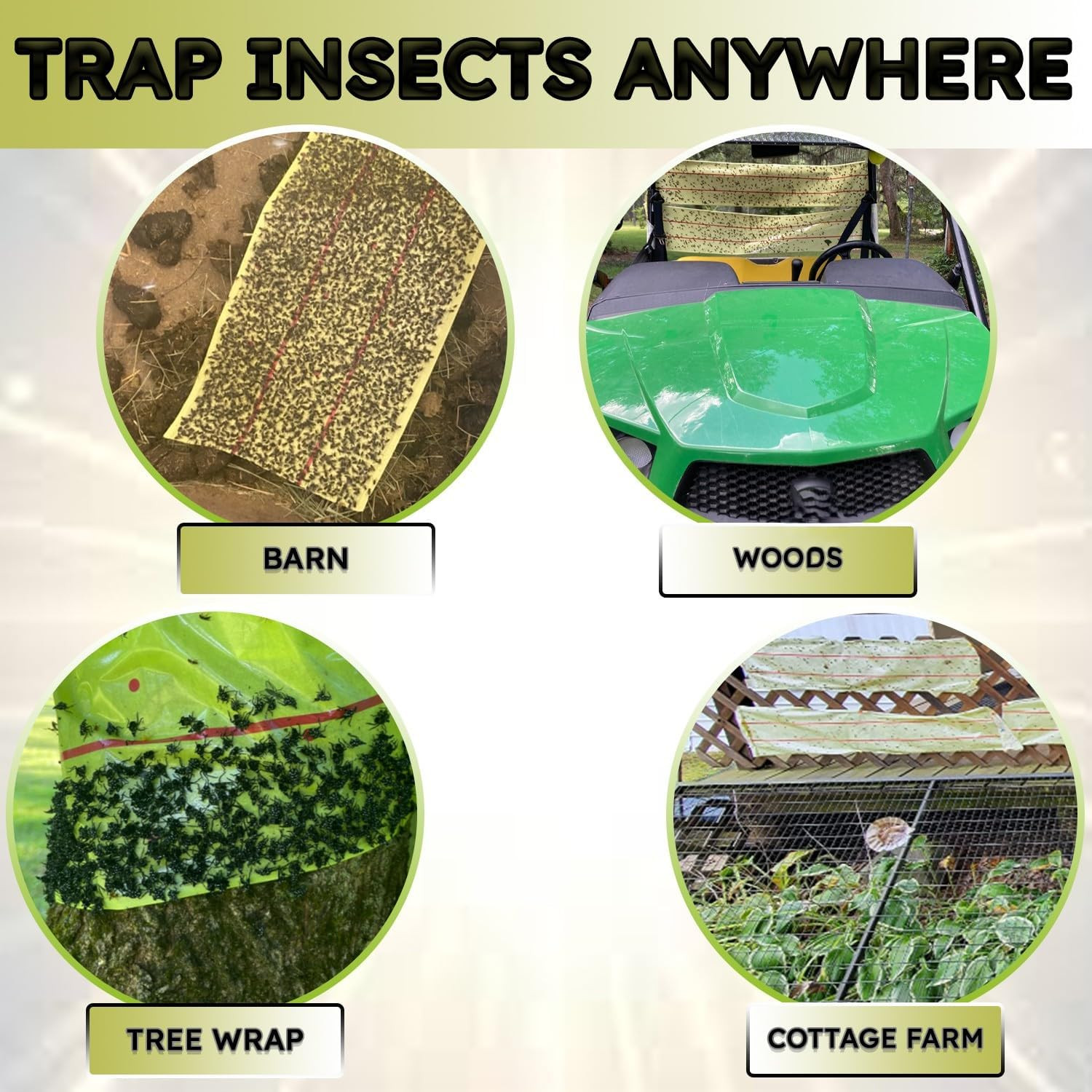 , Spotted Lantern Fly Tree Trap - 4 Rolls (30 Feet Each Roll) - Lanternfly Tree