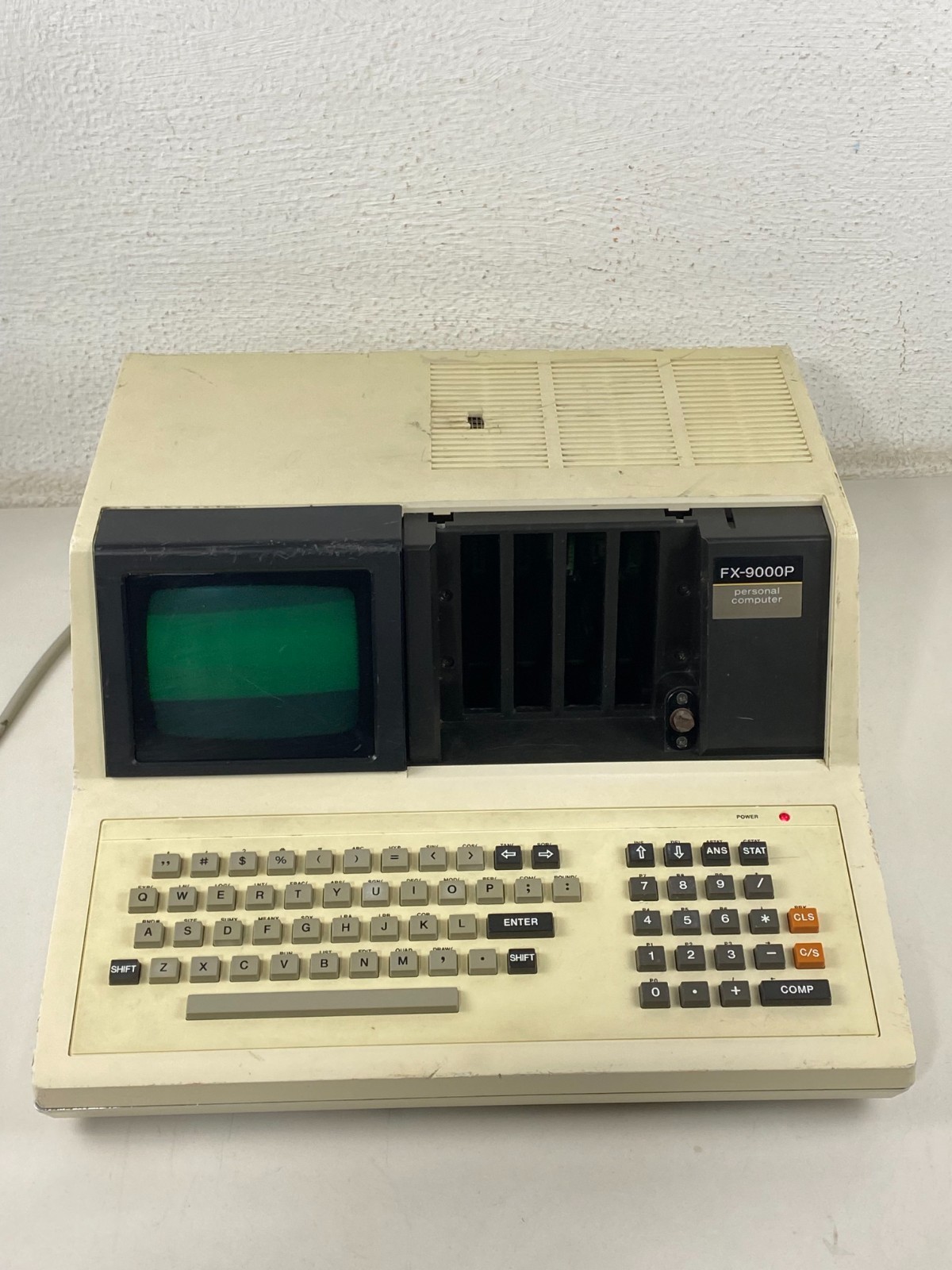 Vintage Casio FX-9000P Professional Computer Z80 W/Casio OP-1 interface Box Rare