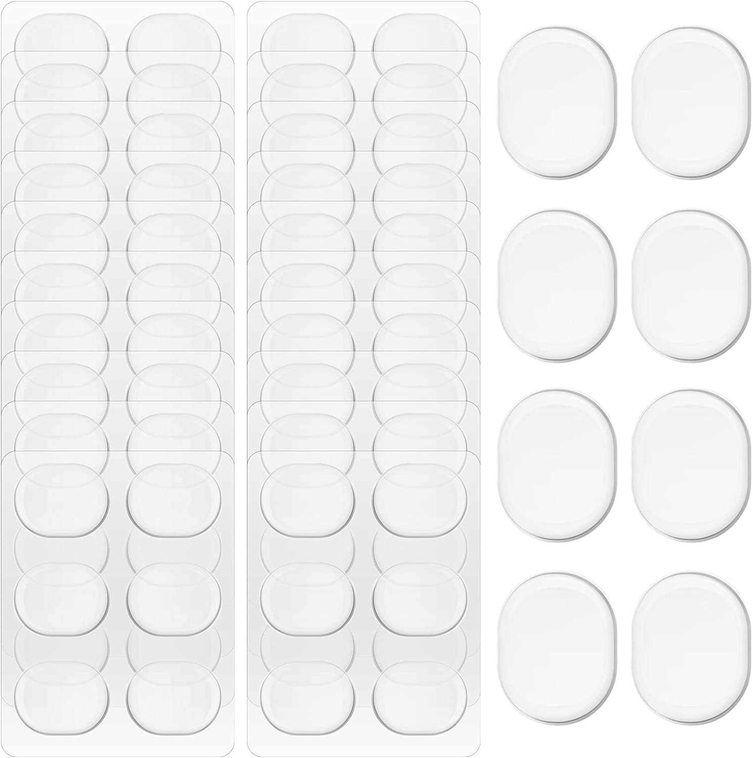 60 Pieces Drum Dampeners Gel Pads Silicone Soft Moon Gels for Drums Cymbals Tone