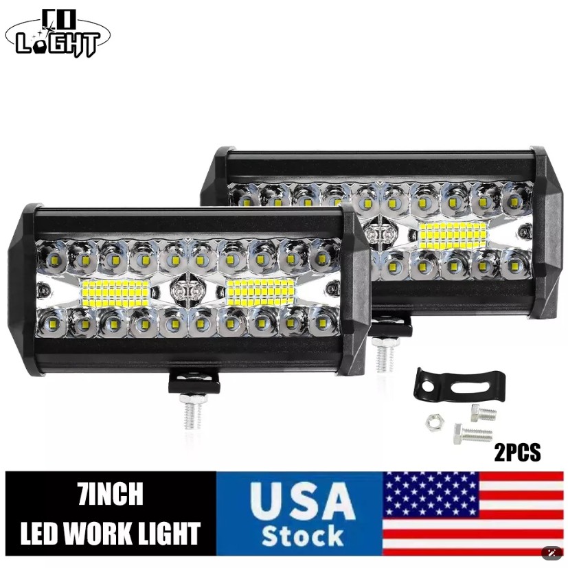 2PCS 7'' LED WORK LIGHTS for Caterpillar Construction Equipment Forklift Tractor
