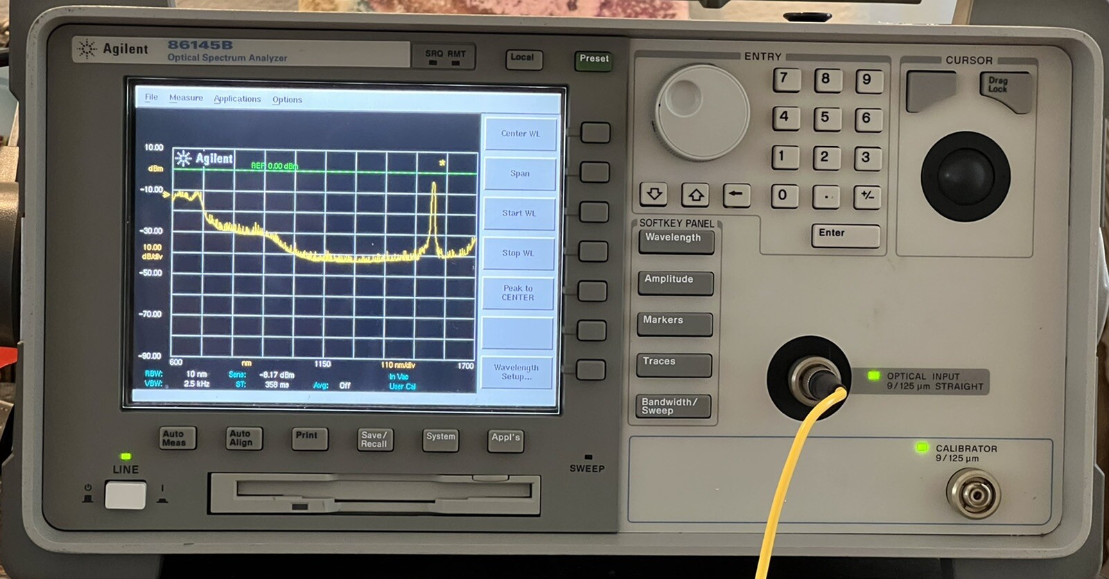 Agilent 86145B -006 US40150415 High Performance Optical Spectrum Analyzer