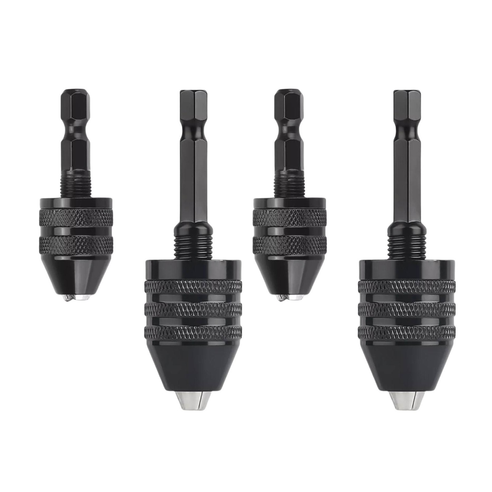 4Pcs 1/4-inch hex shank Versatile Conversion Drill chuck suitable for drills