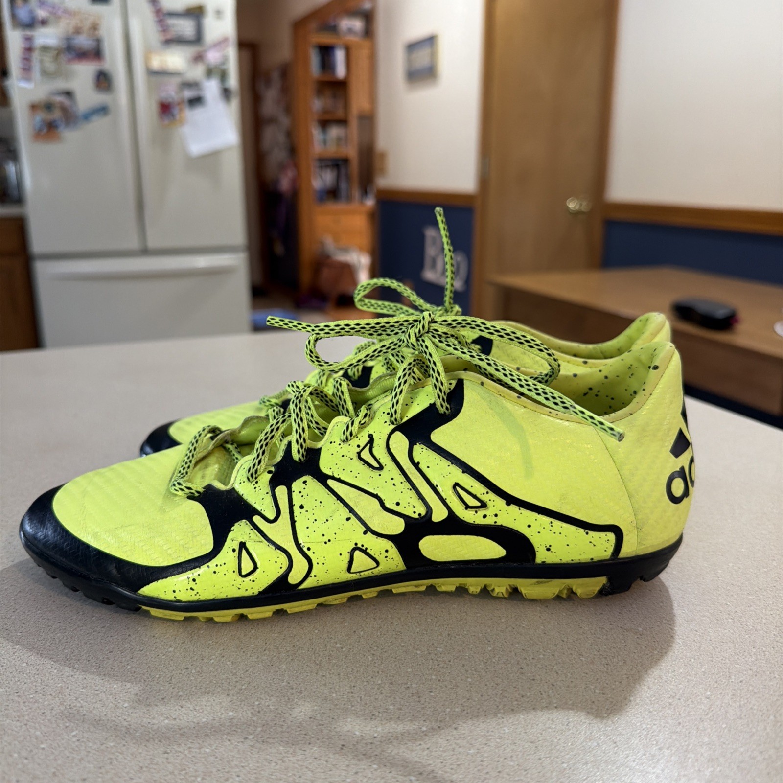 Adidas X 15.3 IN Men Indoor Soccer Shoes Colors Solar Yellow Core Black US 6.5
