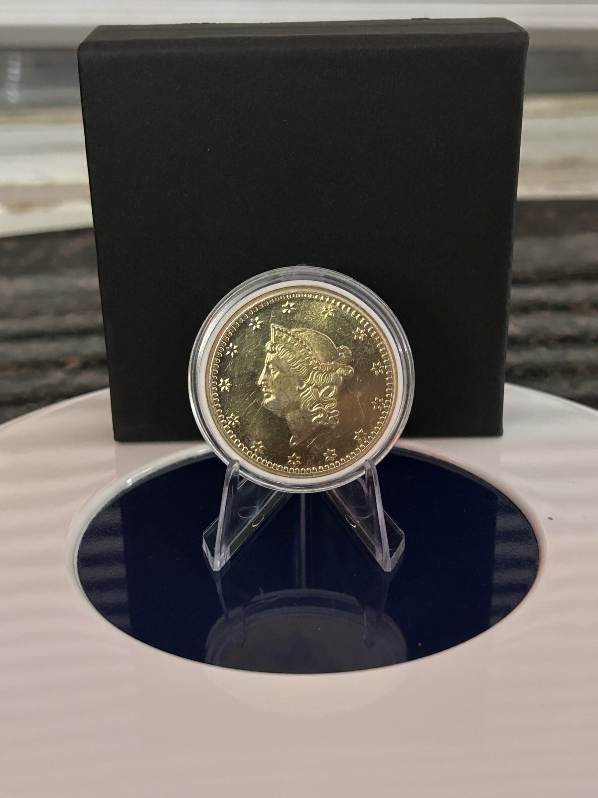 American Coin Treasures Liberty Head 24k Gold  $1 - 1849 TYPE 1 AU Gift Box