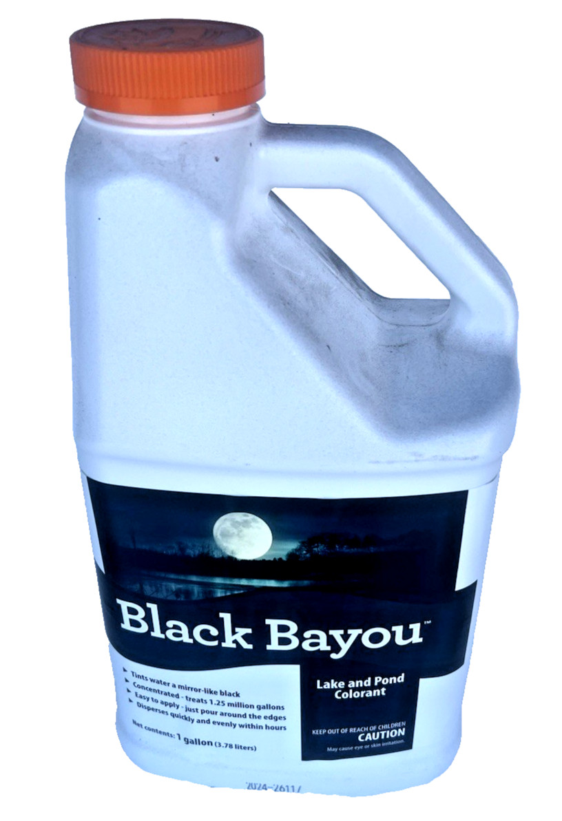 Black Bayou Lake Pond Dye colorant Black concentrated Treats 1.25 million gallon