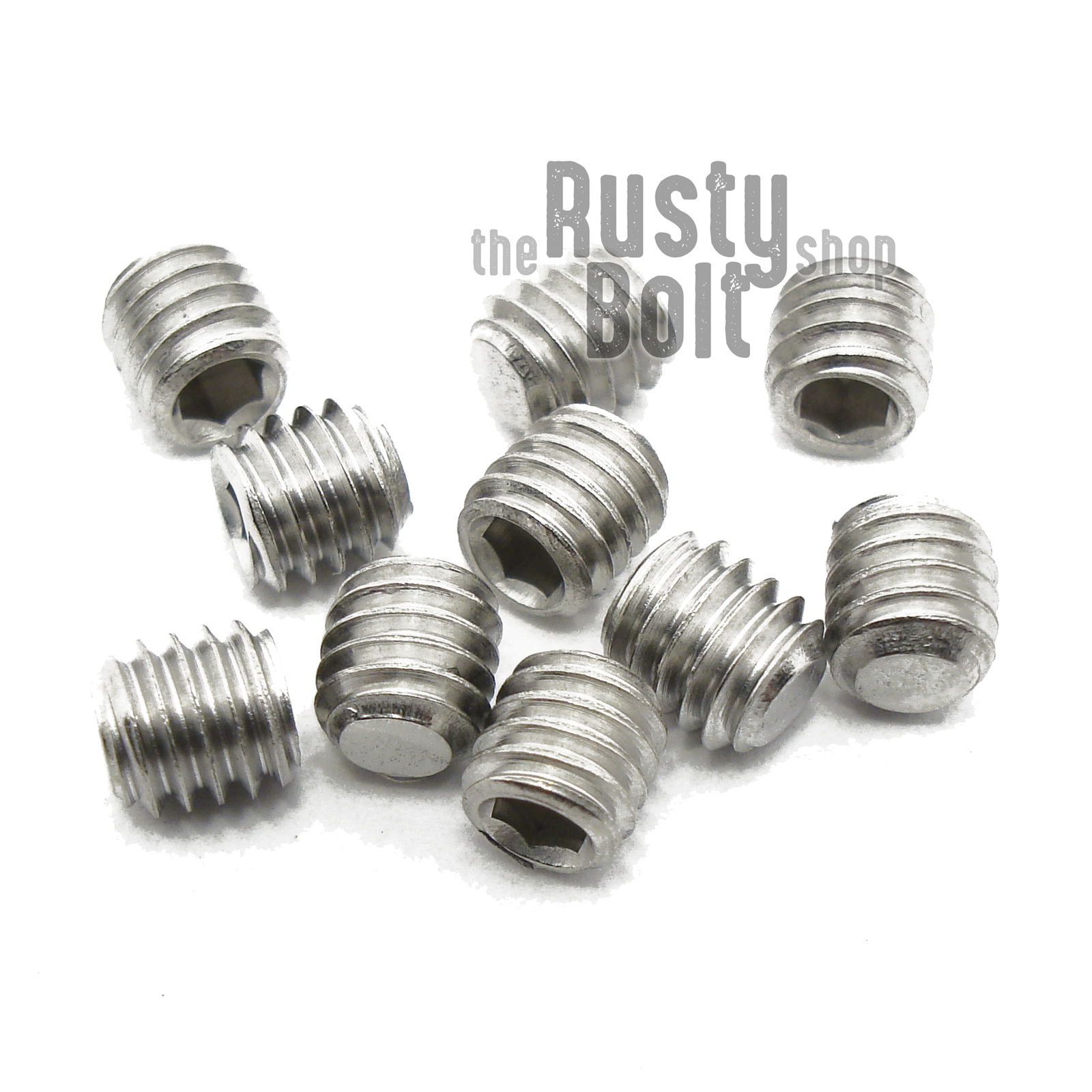 M4 x 4mm, Socket Set Screw Flat Point, A2 304 18-8 Stainless Steel