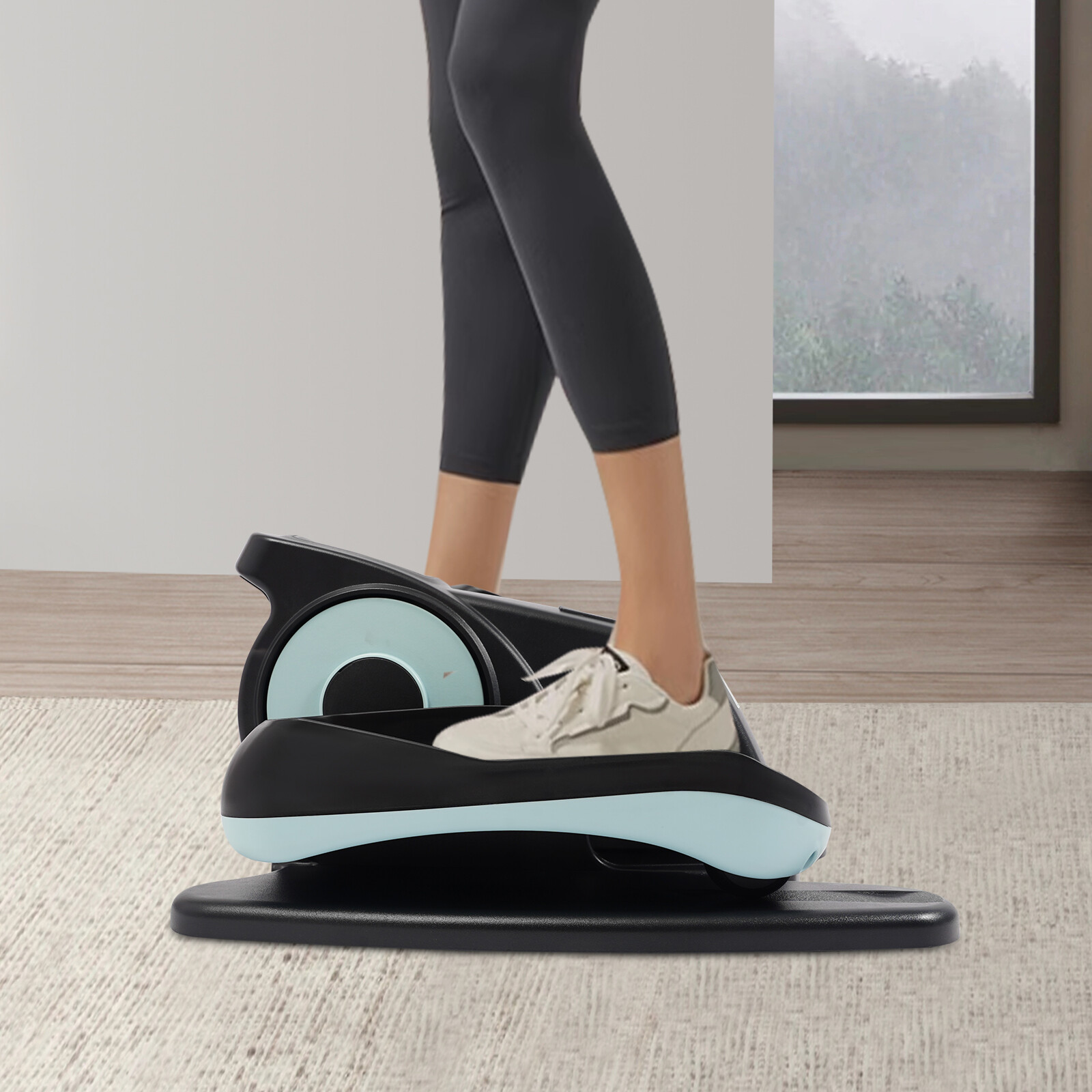 Portable Exercise Pedal Exerciser  Foot Pedal Machine Floor Stand+Remote Control