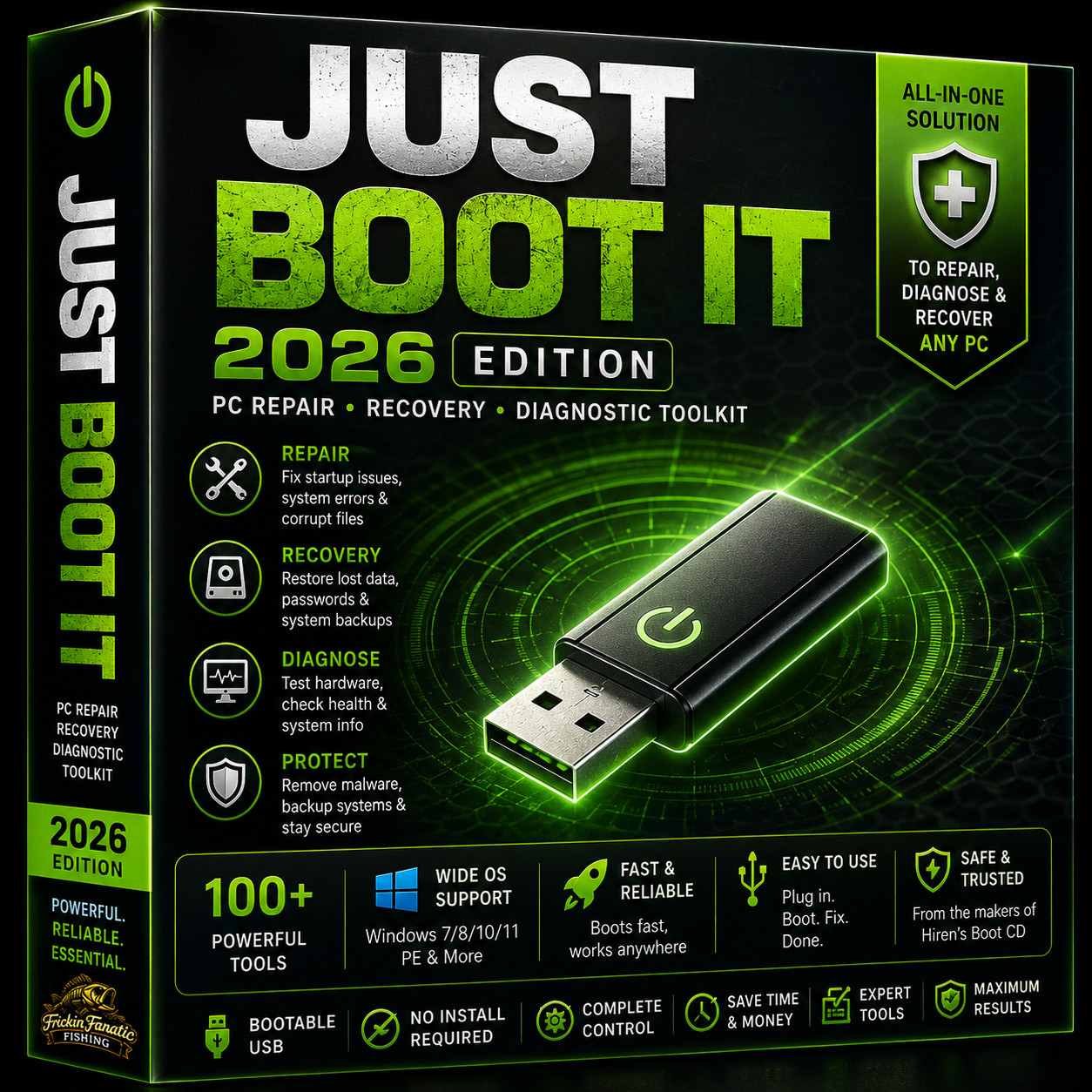 Just Boot It Bootable PC Computer Repair Recovery Diagnostic Software Toolkit