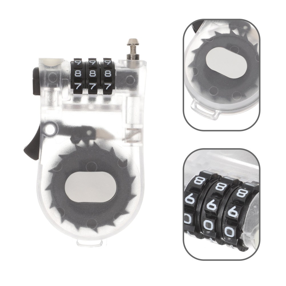 3 Pack Anti Theft Handlebar Lock Combination for Snowboard Ski Cable